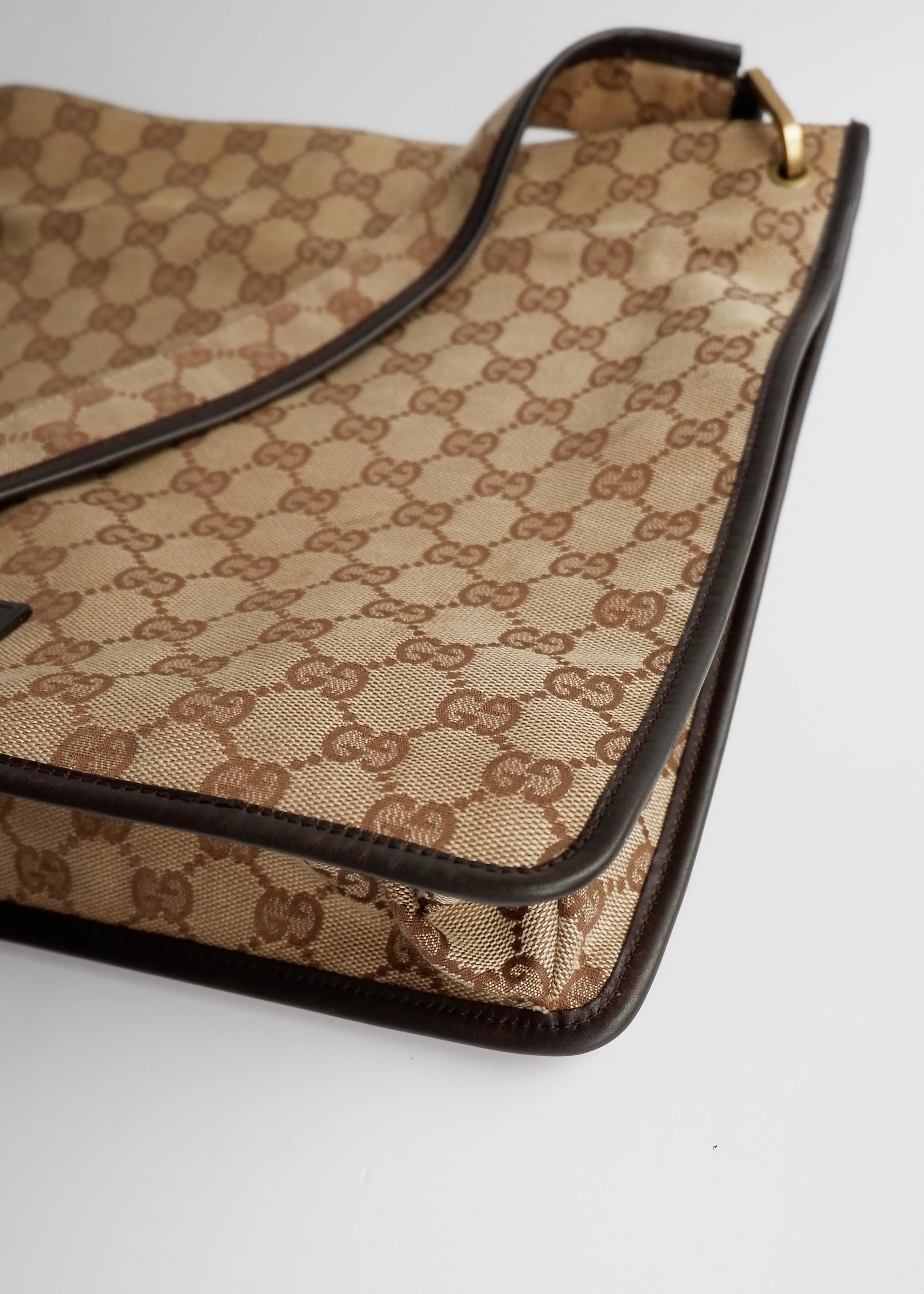 Authentic Preowned Gucci Brown GG Canvas Crossbody Bag