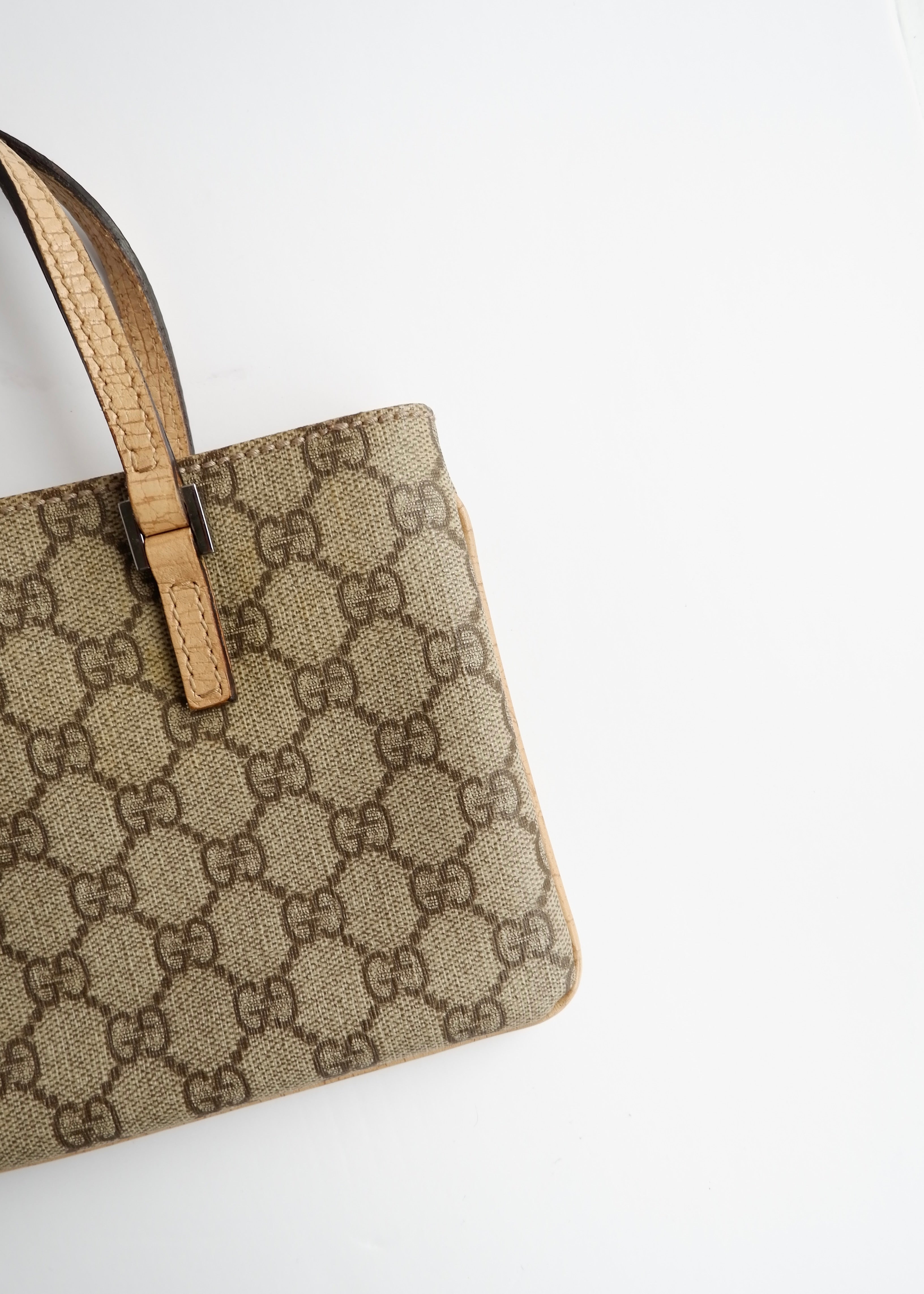 Authentic Preowned Gucci Beige GG Canvas Mini Handbag
