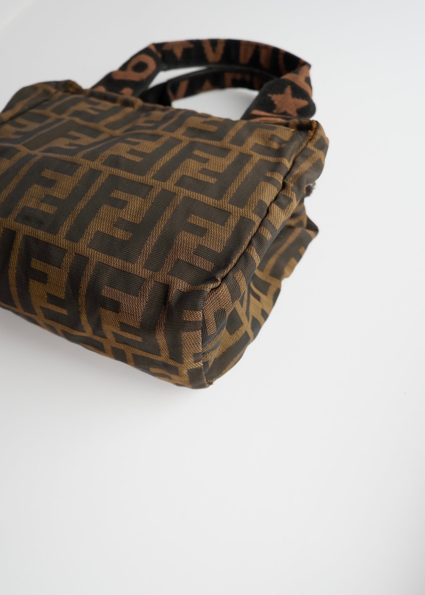 Authentic Preowned Vintage Fendi Brown Zucca Micro Handbag