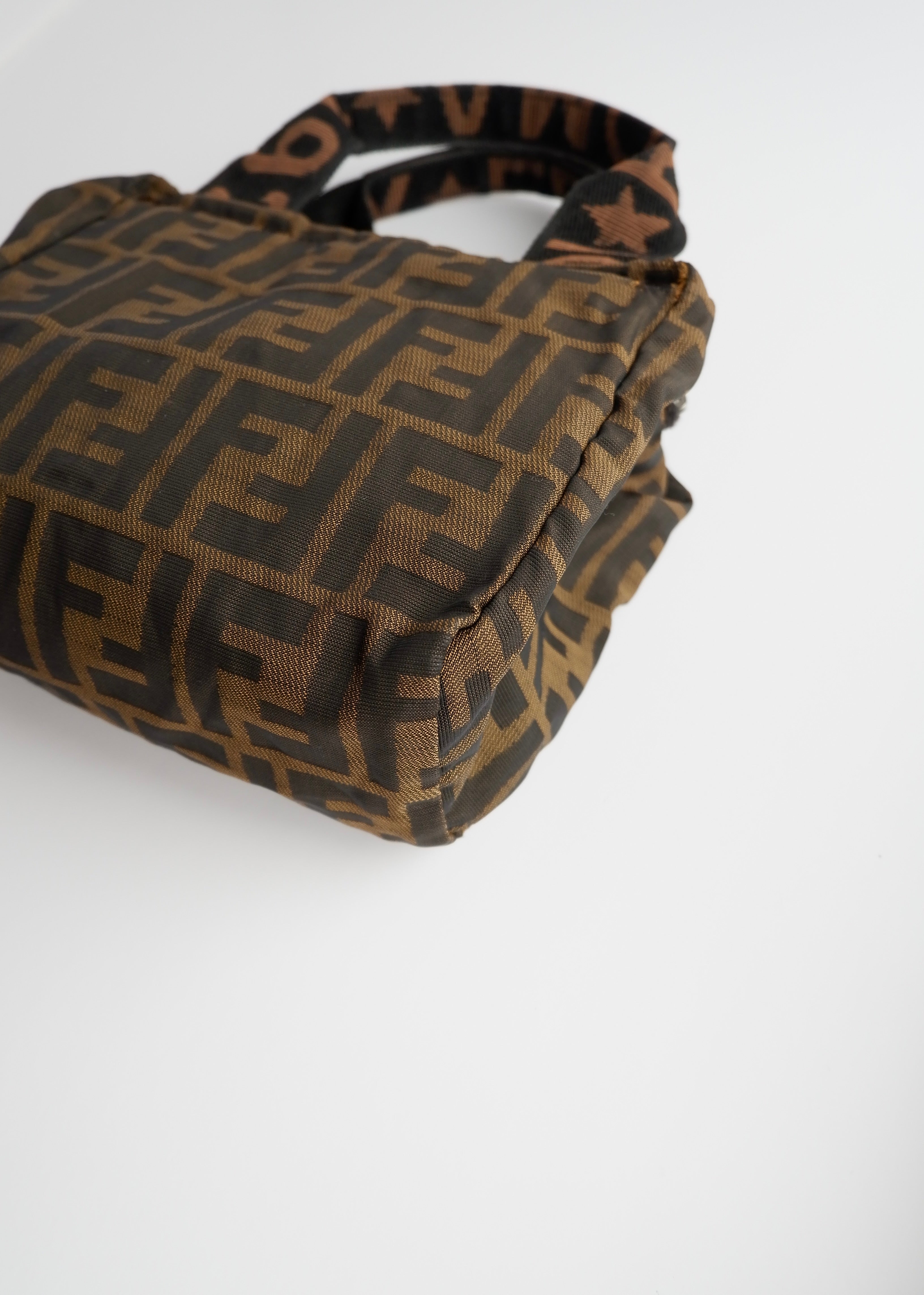 Authentic Preowned Vintage Fendi Brown Zucca Micro Handbag