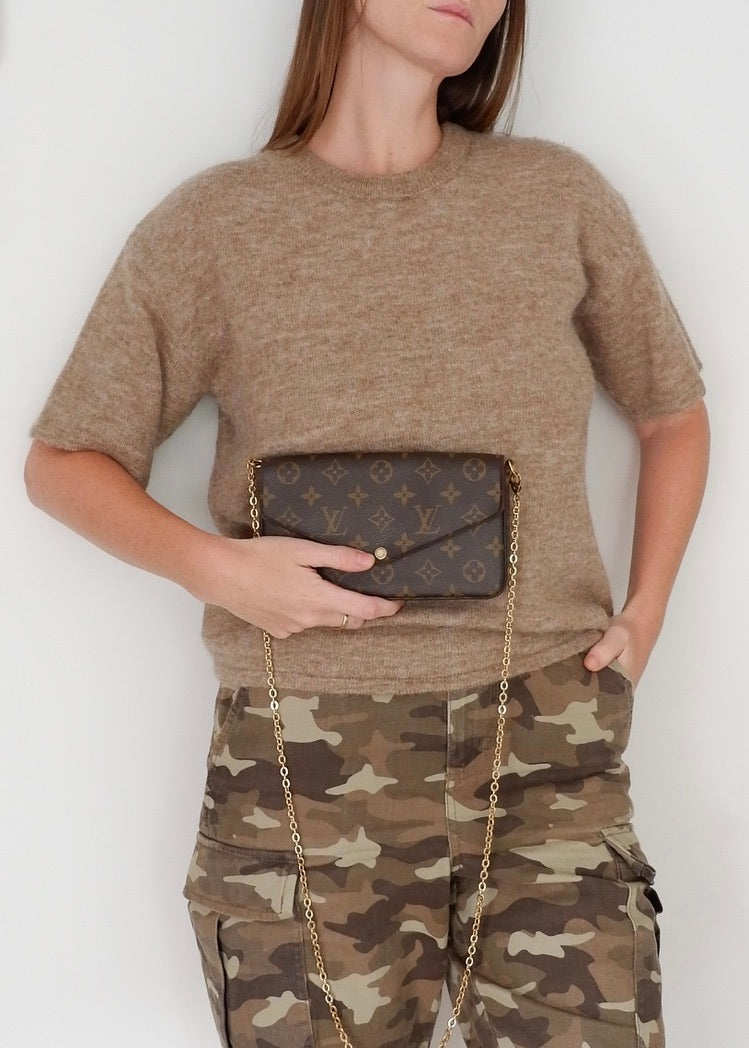 Preowned Louis Vuitton Monogram Felicie Pochette Crossbody Bag