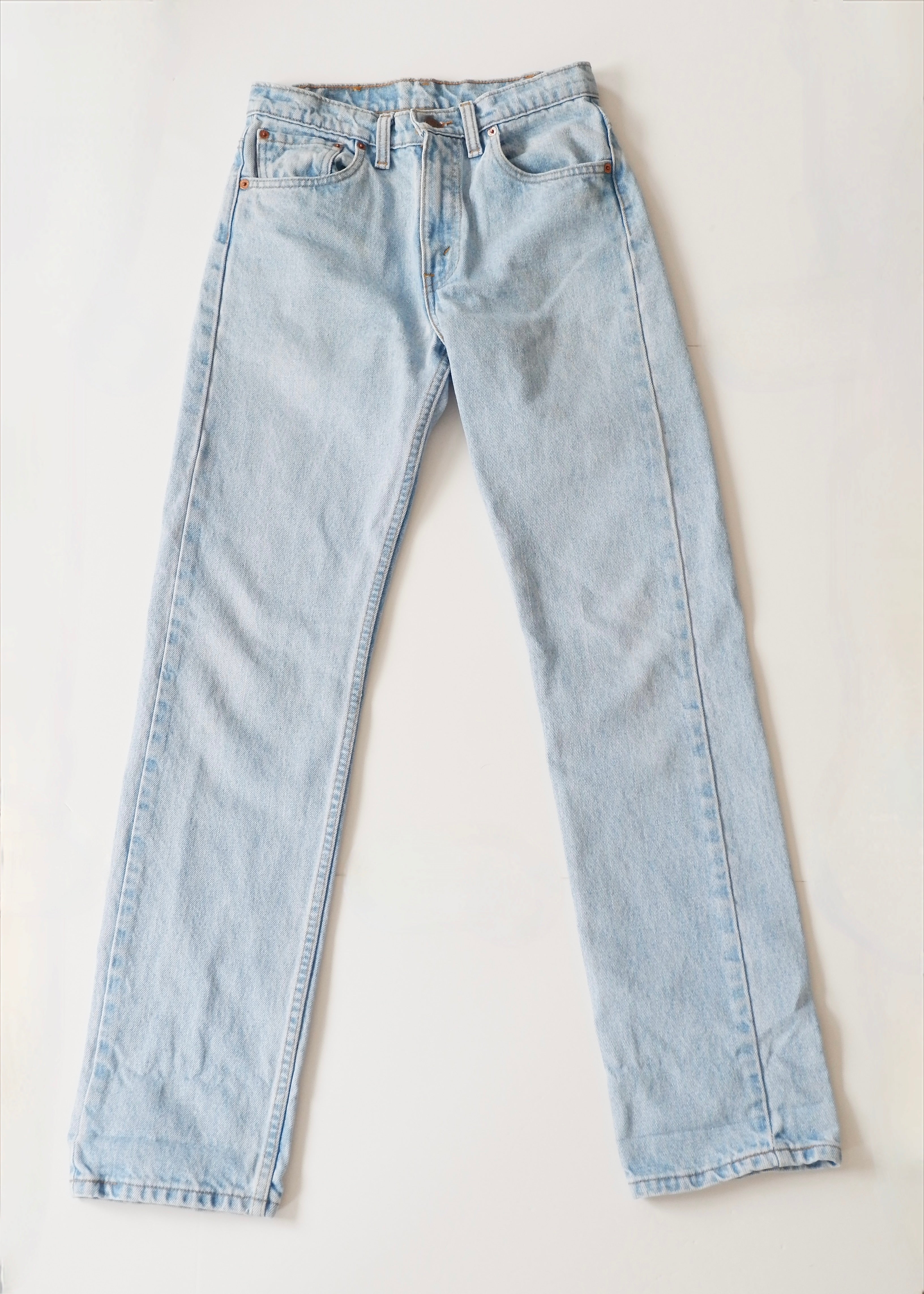 Levis Vintage 505 Light Wash Straight Leg Jeans - 26