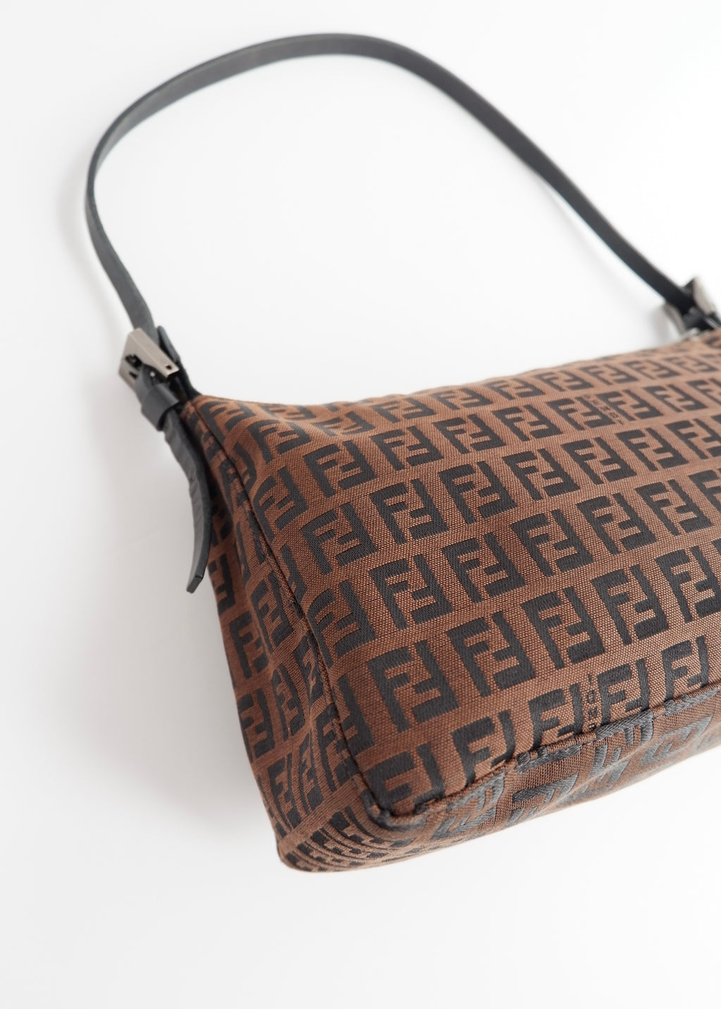 Authentic Preowned Fendi Brown Canvas Zucchino Shoulder Bag