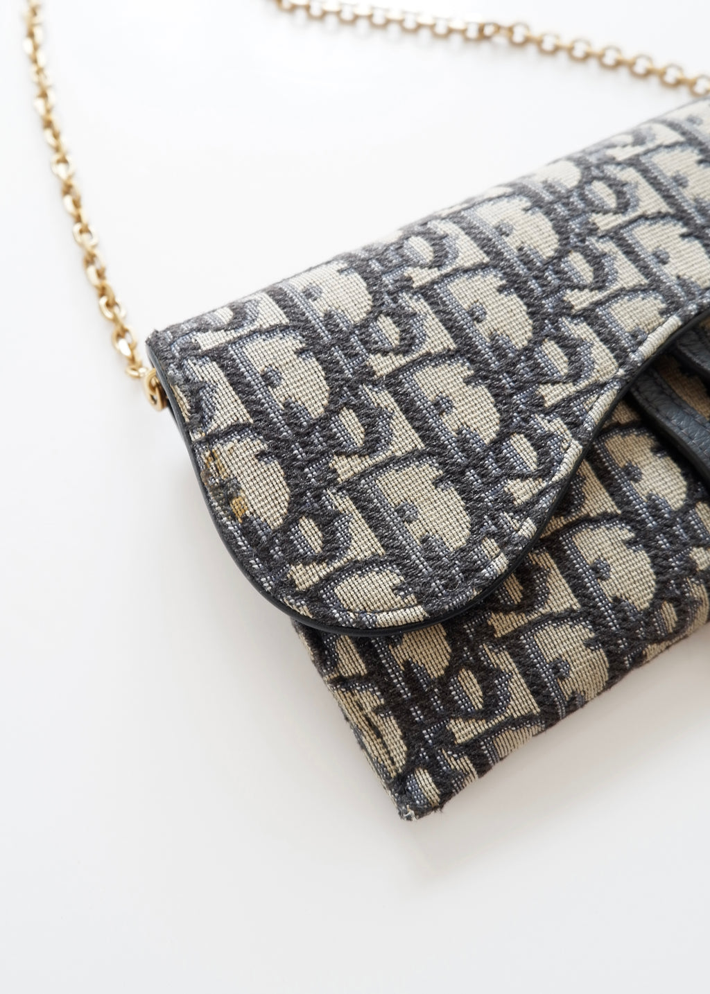 Authentic Preowned Dior Navy Oblique WOC Crossbody Bag