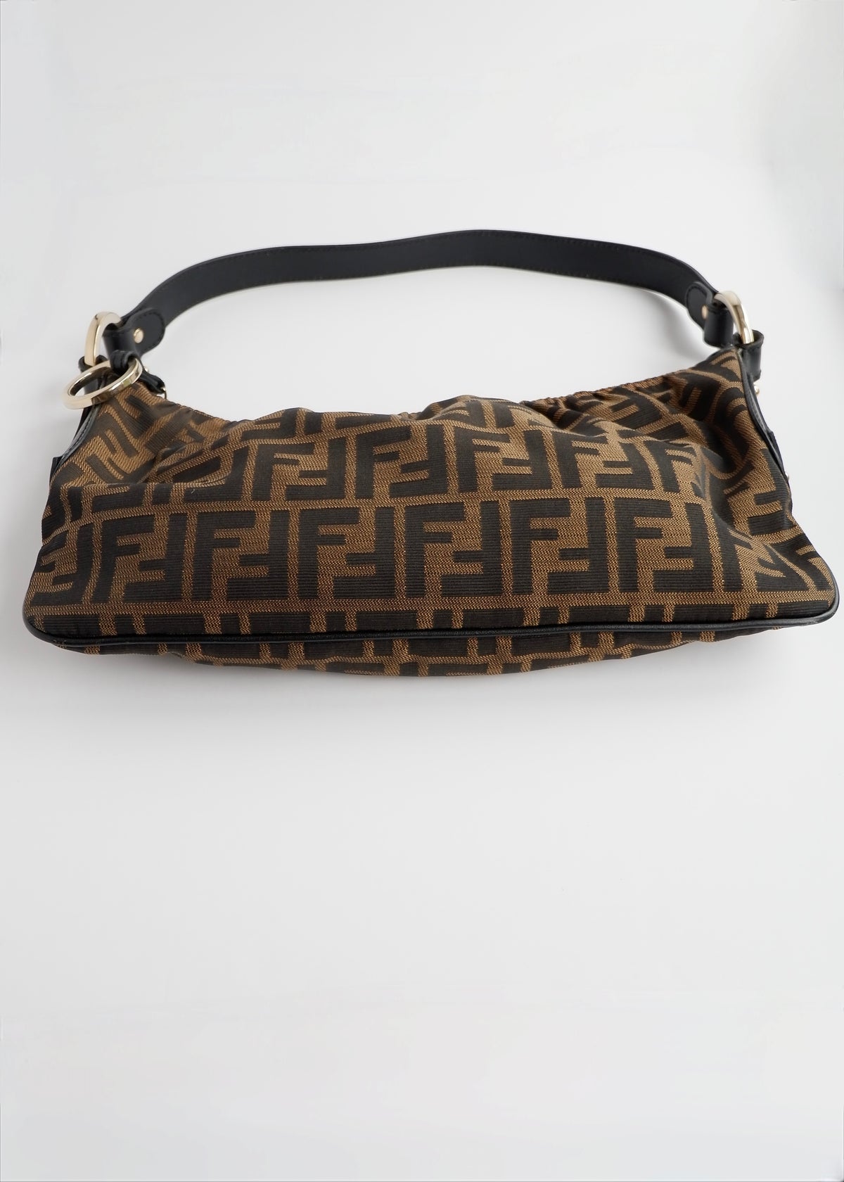 Preowned Fendi Brown Zucca Hobo Shoulder Bag