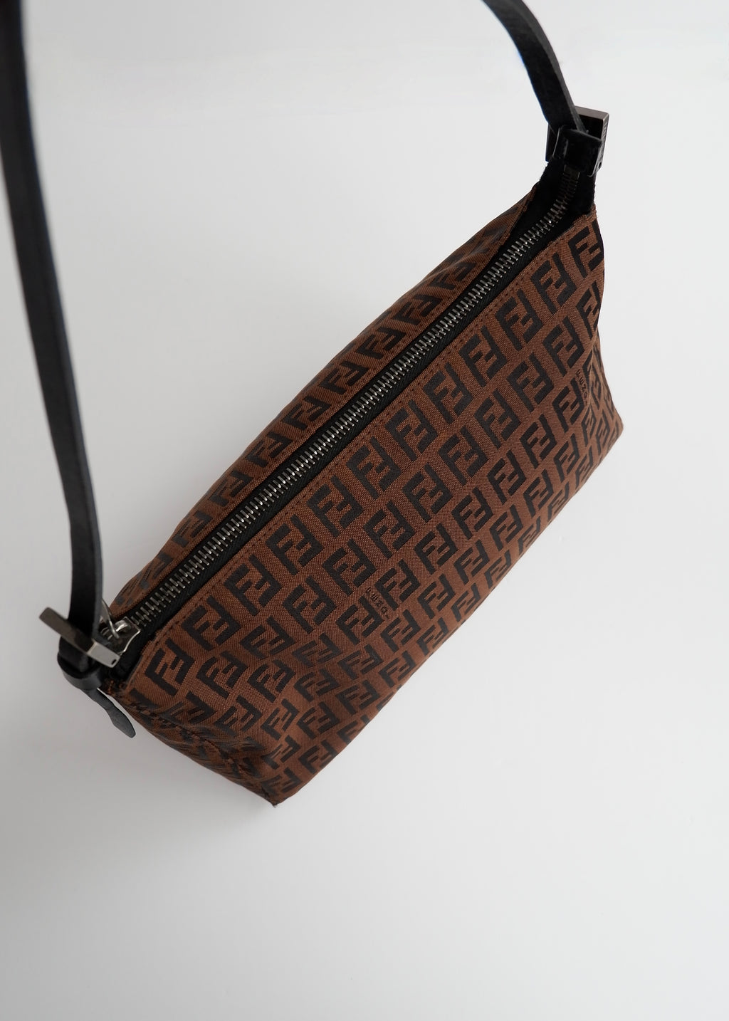 Authentic Preowned Fendi Brown Canvas Zucchino Shoulder Bag