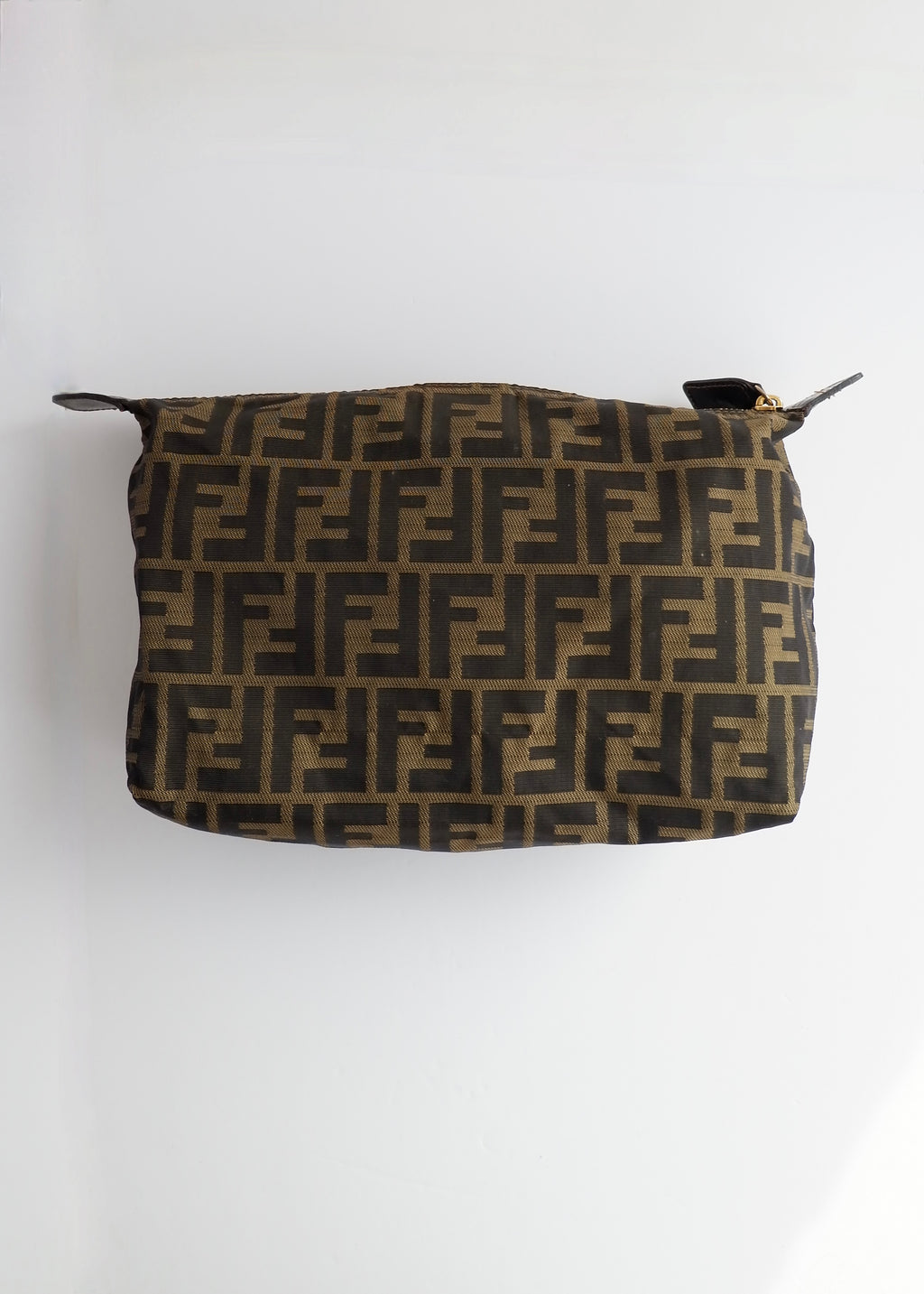 Authentic Preowned Vintage Fendi Brown Zucca Pouch