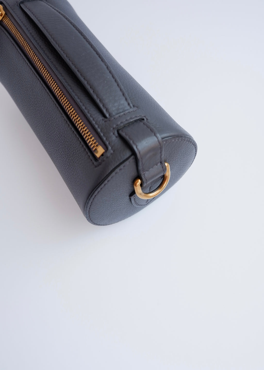 Authentic Preowned Burberry Navy Leather Barrel Two Way Bag
