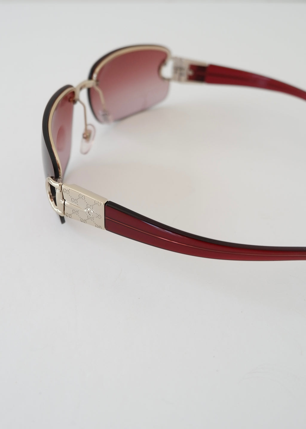 Authentic Preowned Gucci Burgundy Frameless Sunglasses