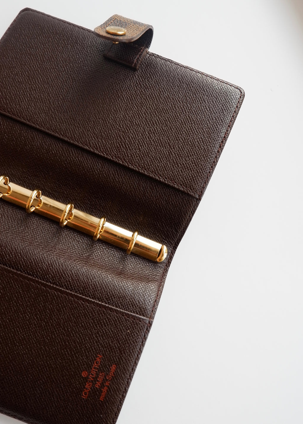 Preowned Louis Vuitton Brown Damier Ebene Coated Canvas Agenda PM