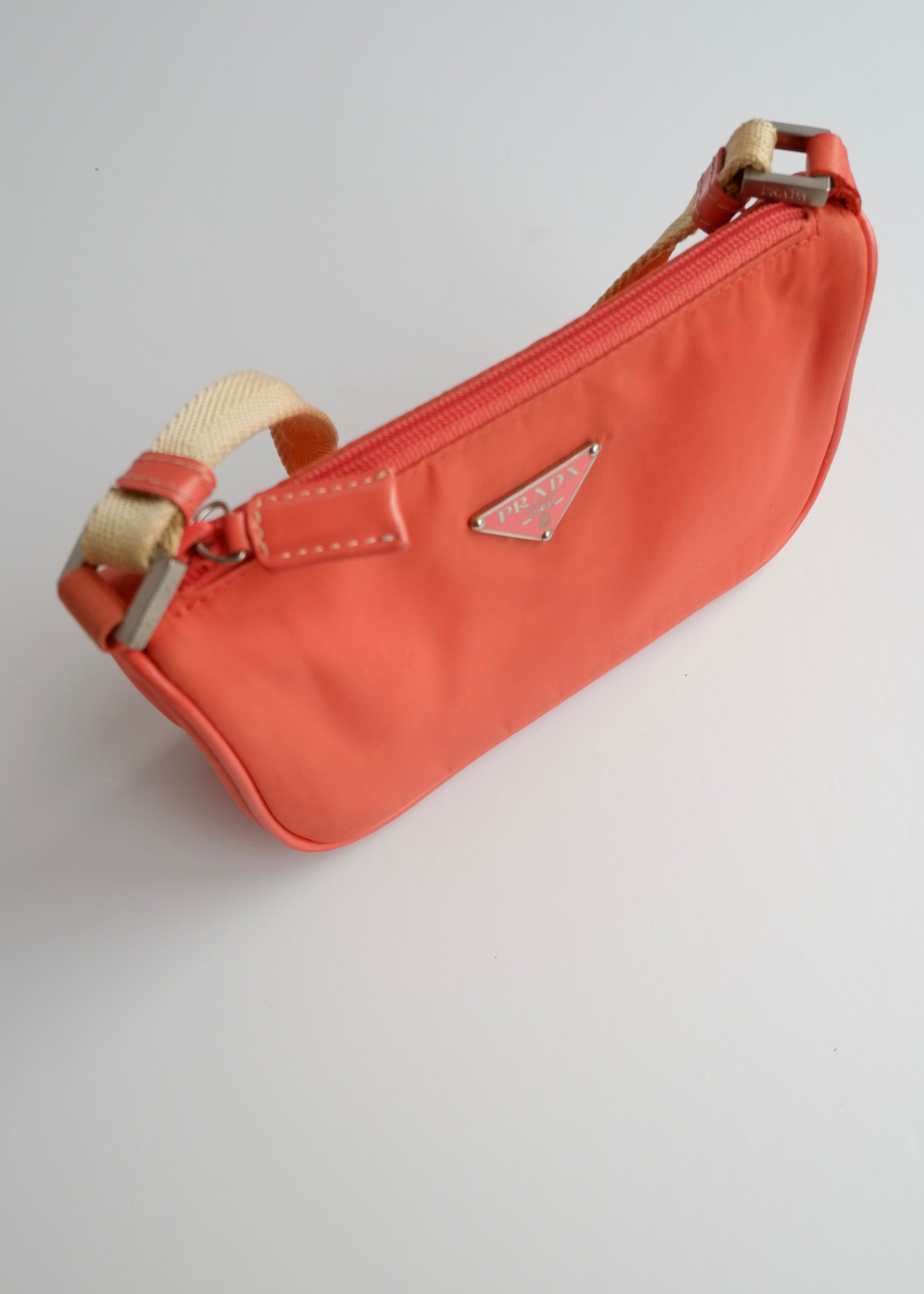 Authentic Preowned Prada Salmon Pink Nylon Shoulder Bag