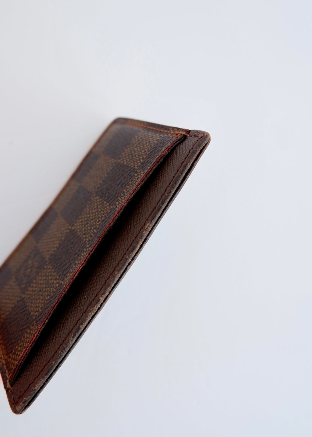 Authentique porte-cartes Louis Vuitton Damier Ebene d'occasion