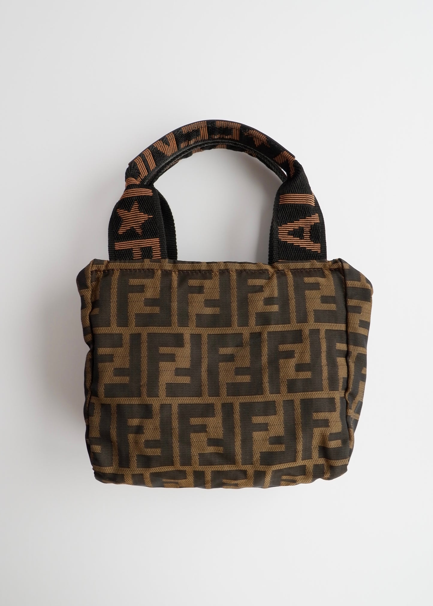 Authentic Preowned Vintage Fendi Brown Zucca Micro Handbag