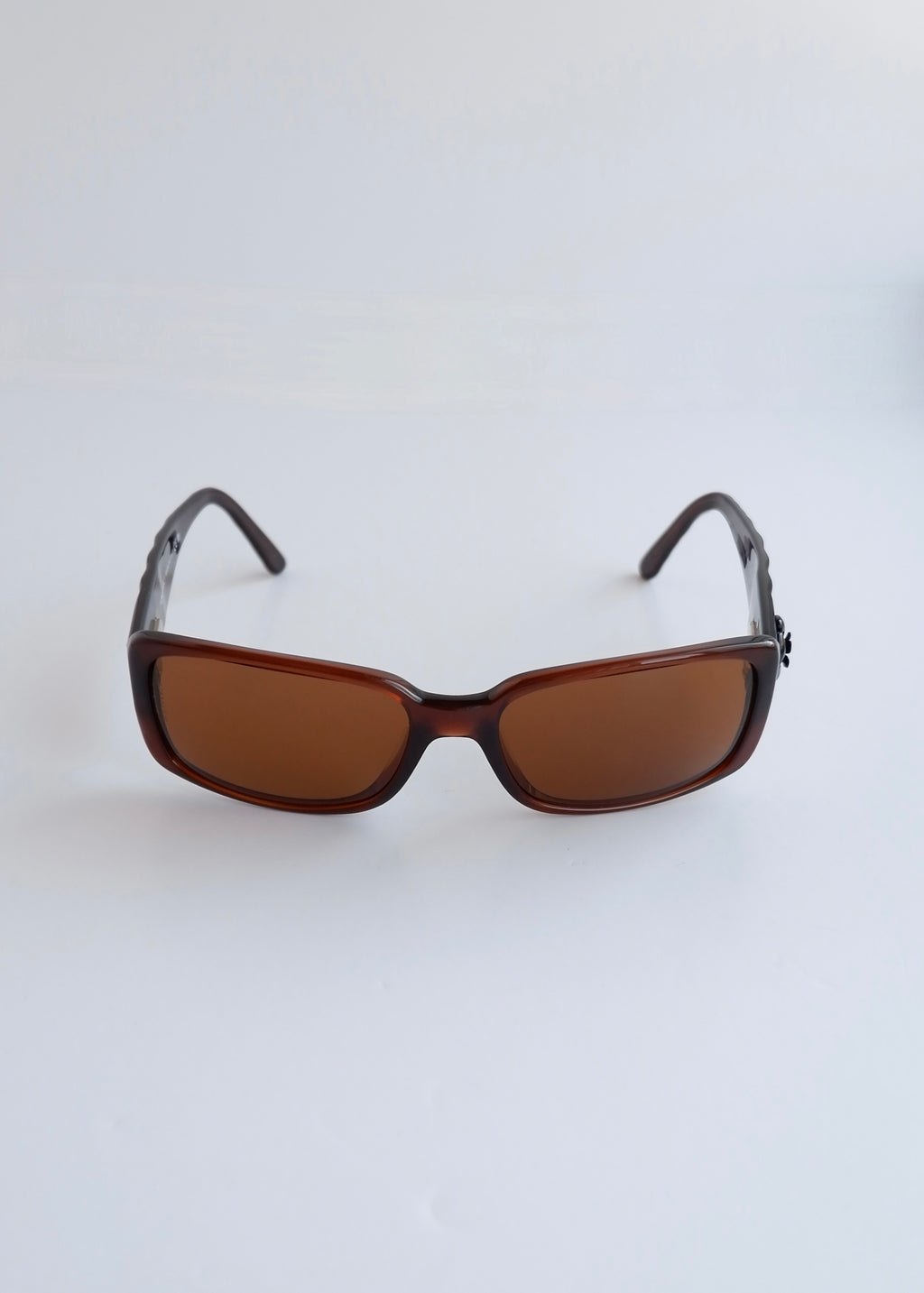 Authentic Preowned Chanel Brown Camellia Square Frame Sunglasses