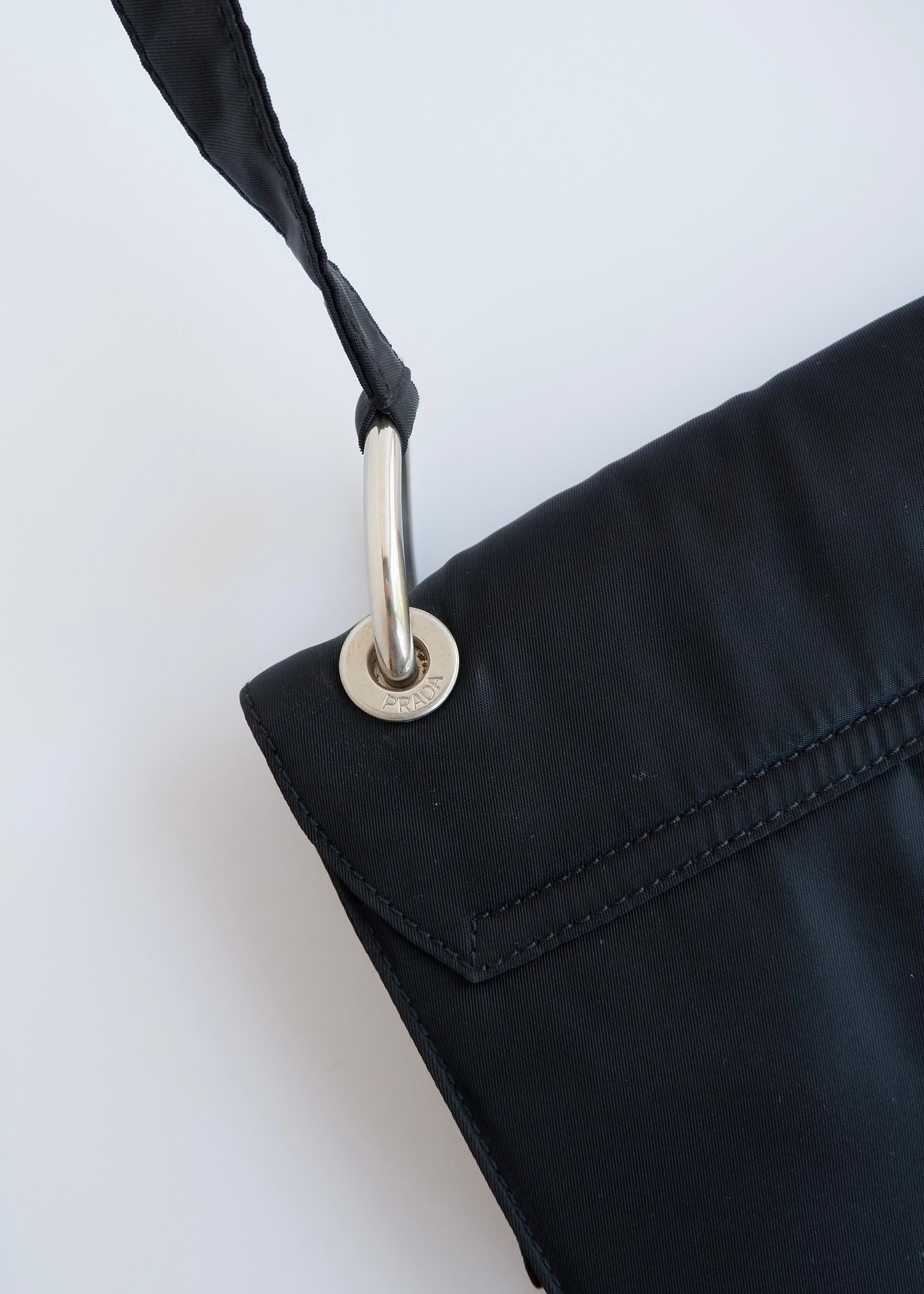 Authentic Preowned Prada Black Nylon Hobo Shoulder Bag