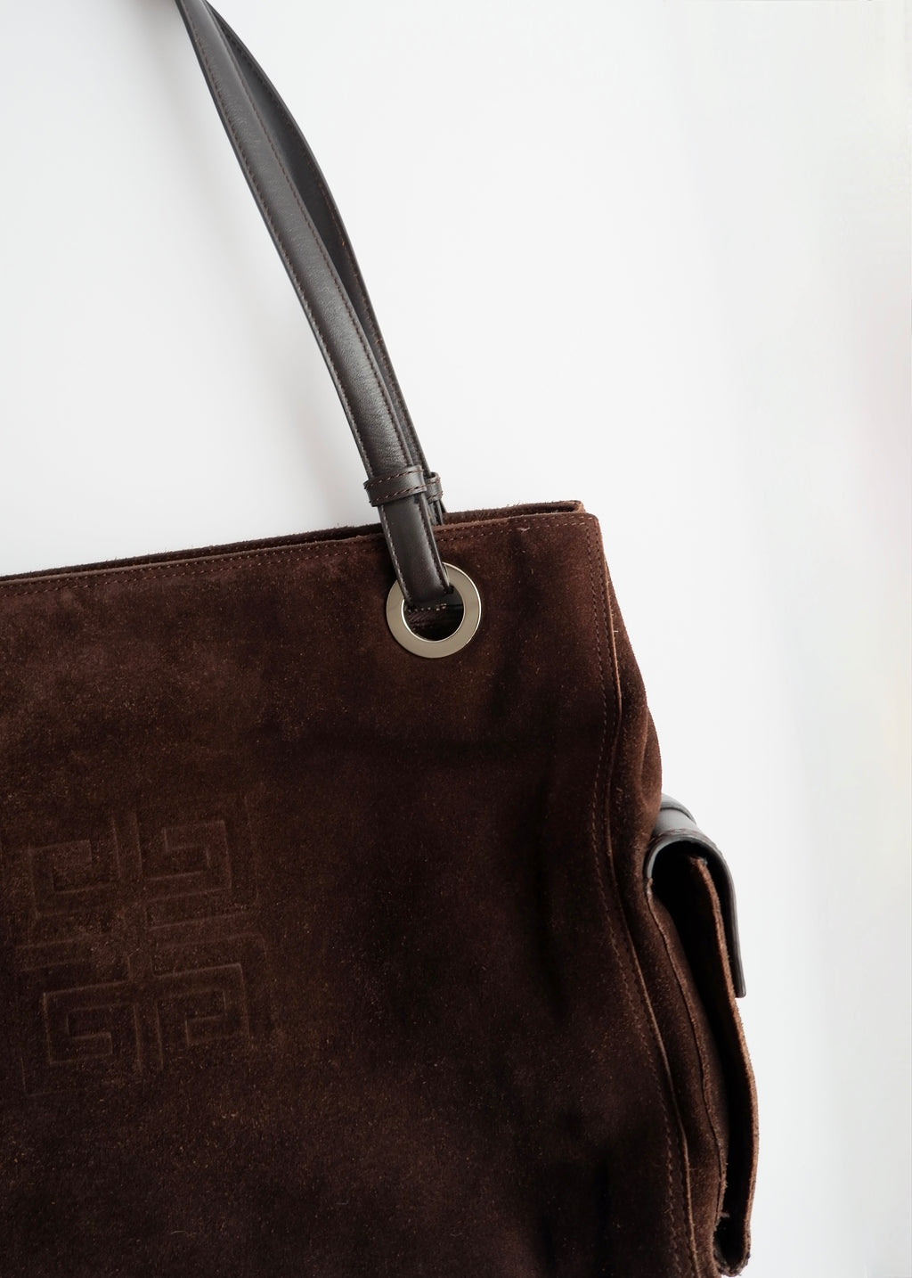 Sac cabas Givenchy en daim marron authentique d'occasion