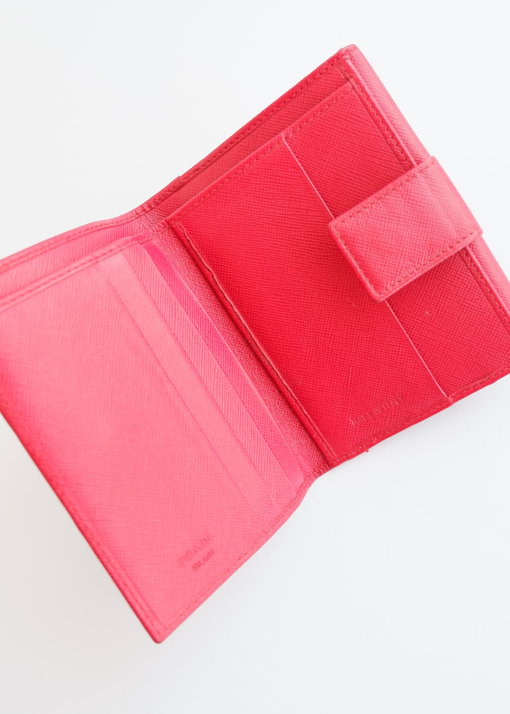 Authentic Preowned Prada Red Saffiano Leather Bi Fold Wallet