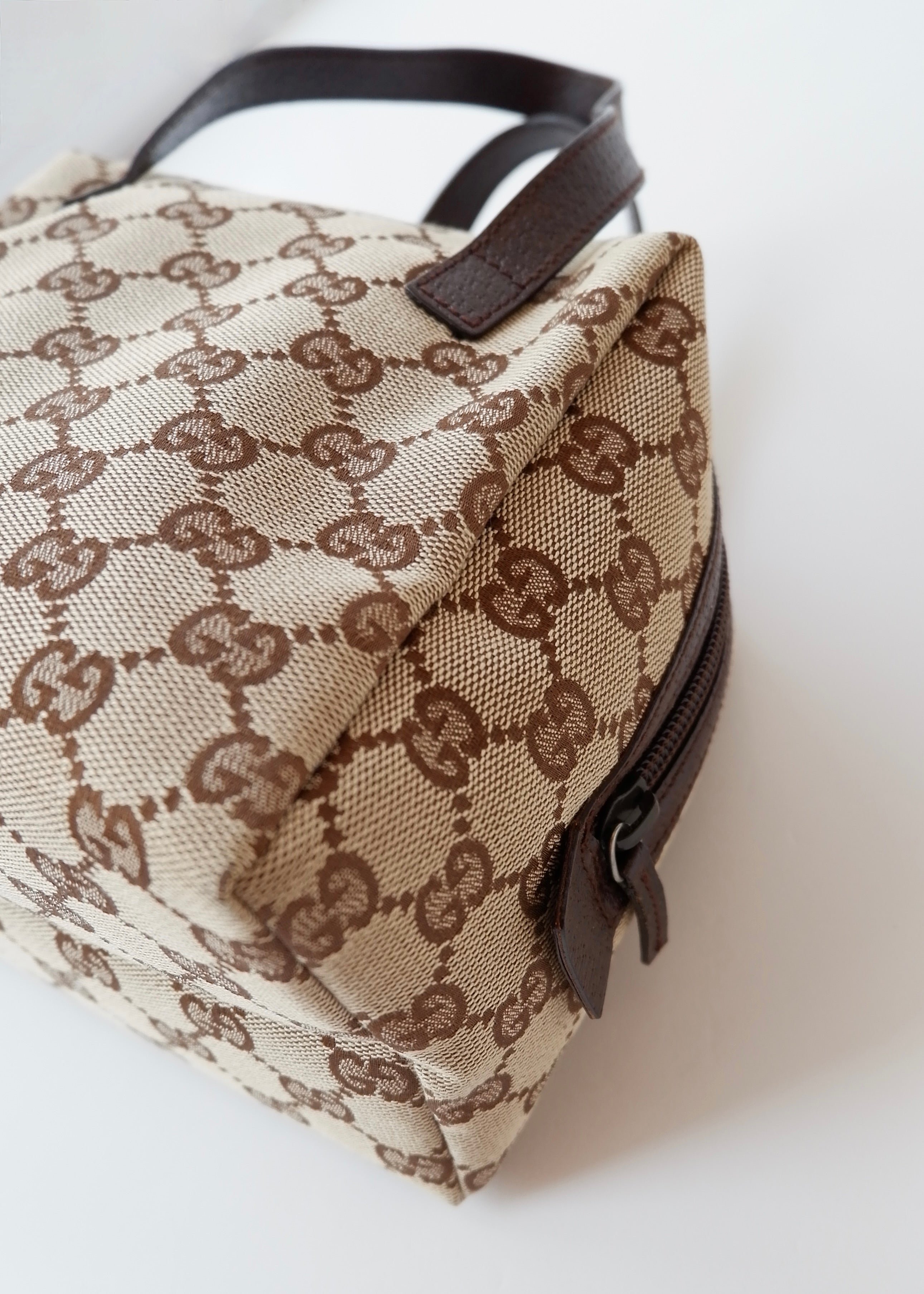 Preowned Gucci Brown GG Canvas Tofu Handbag