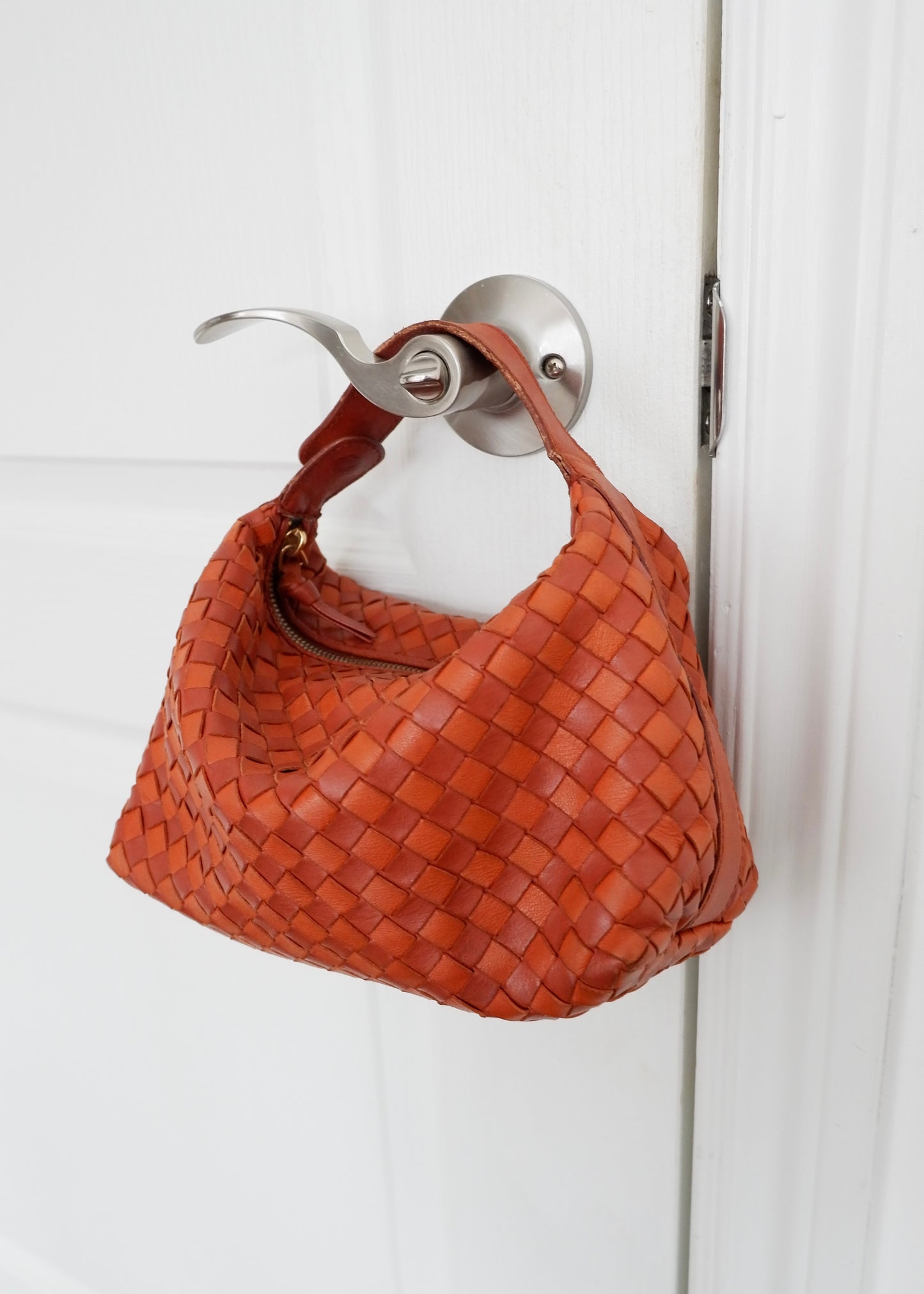 Authentic Preowned Vintage Bottega Veneta Burnt Orange Wrist Bag