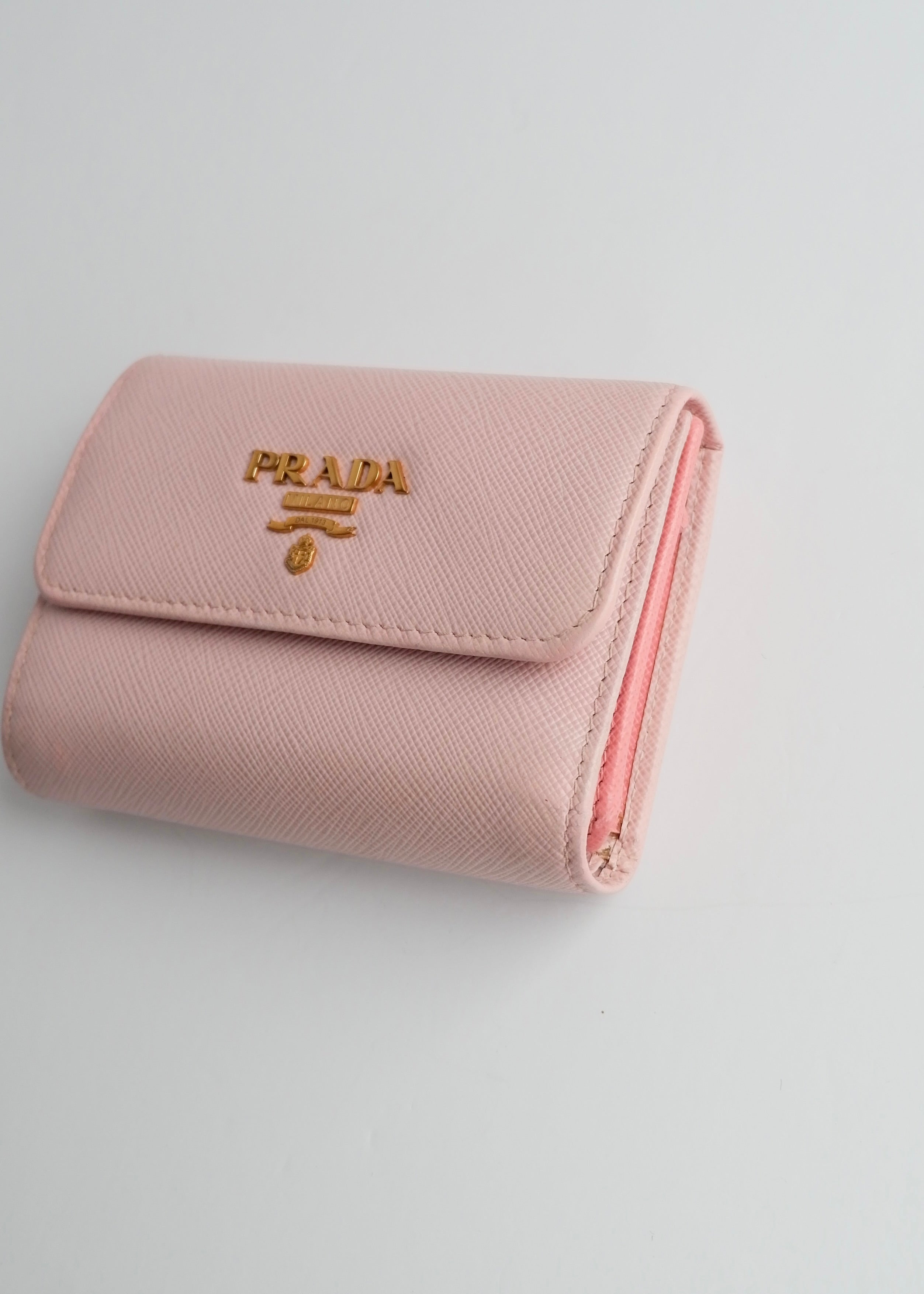Authentic Preowned Prada Baby Pink Saffiano Leather Bi Fold Wallet