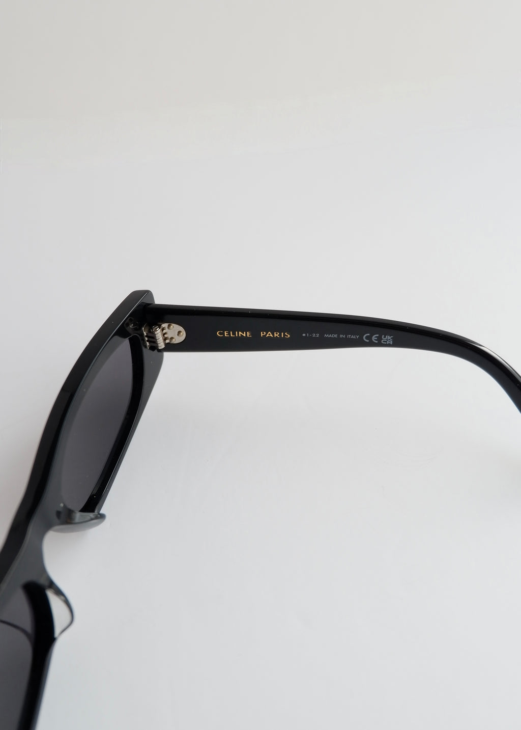 Authentiques lunettes de soleil Céline noires à monture carrée, d'occasion