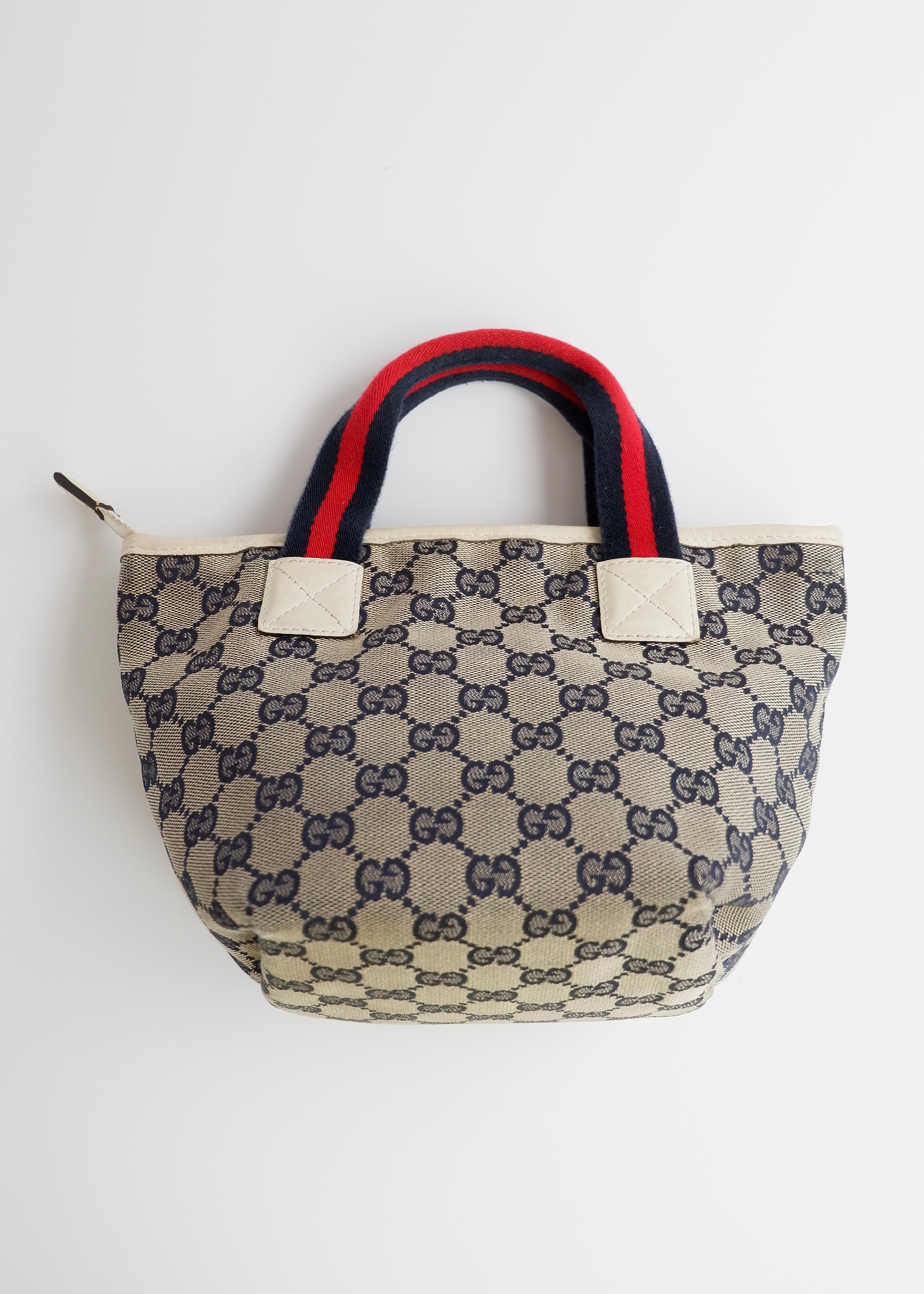 Authentic Preowned Gucci Navy GG Canvas Micro Handbag