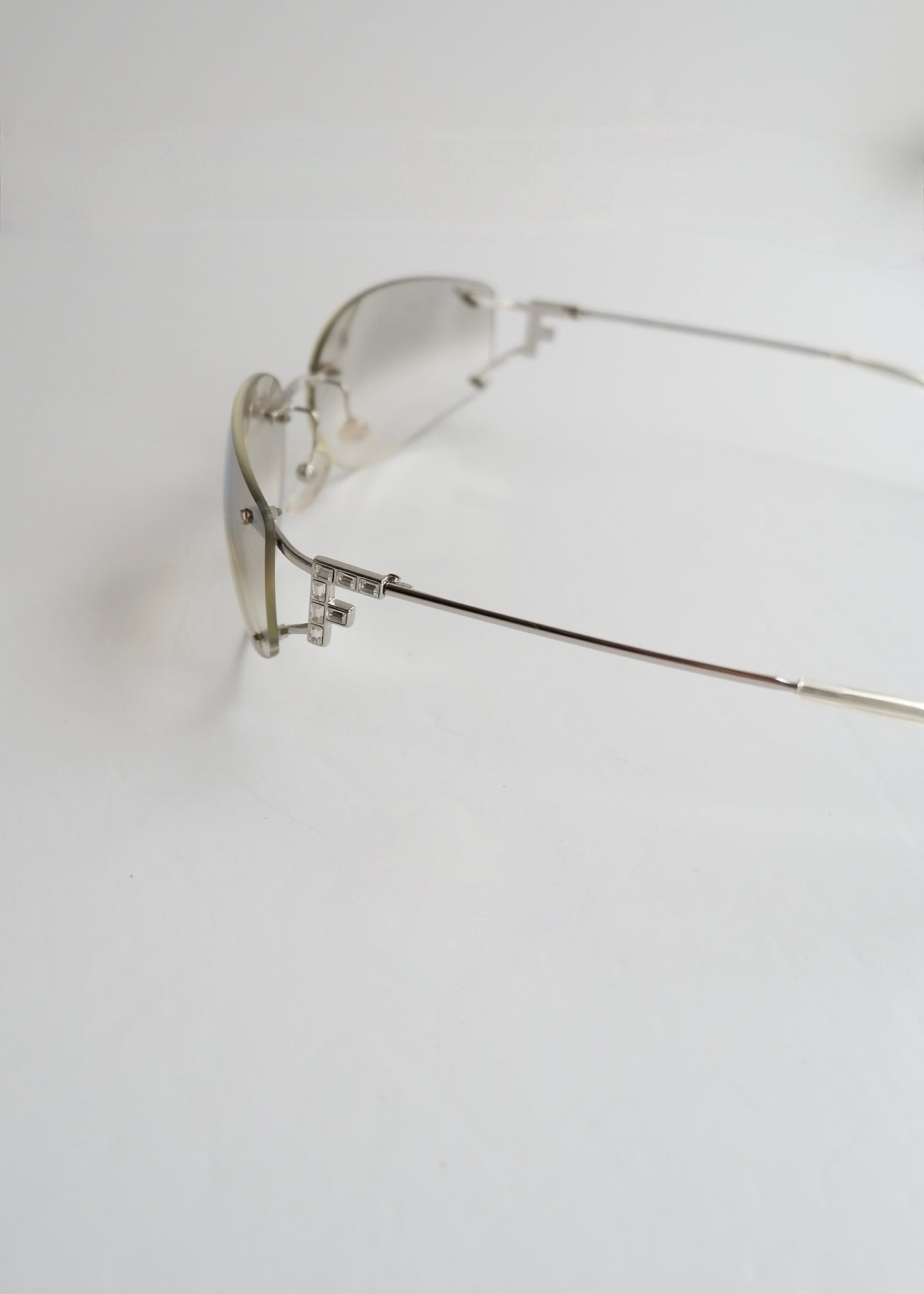 Preowned Fendi Transparent Frame Sunglasses