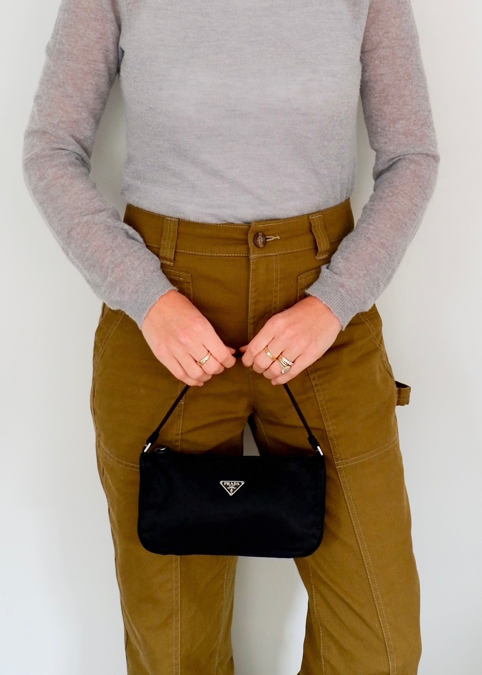 Authentic Preowned Prada Black Nylon Pochette Shoulder Bag