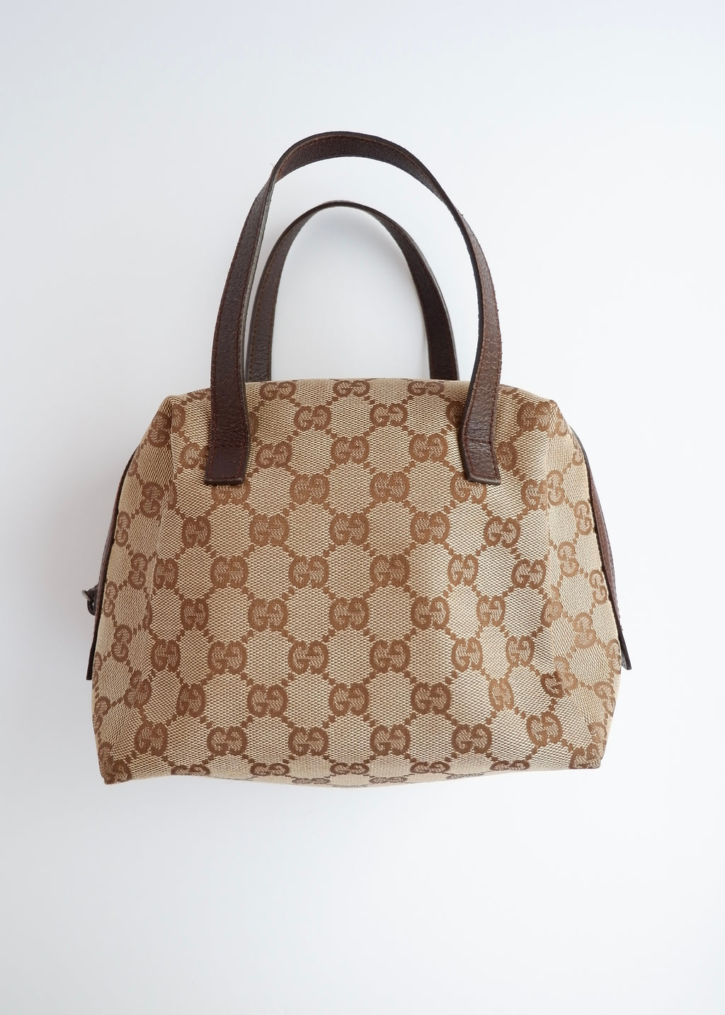 Authentic Preowned Gucci Brown GG Canvas Tofu Handbag