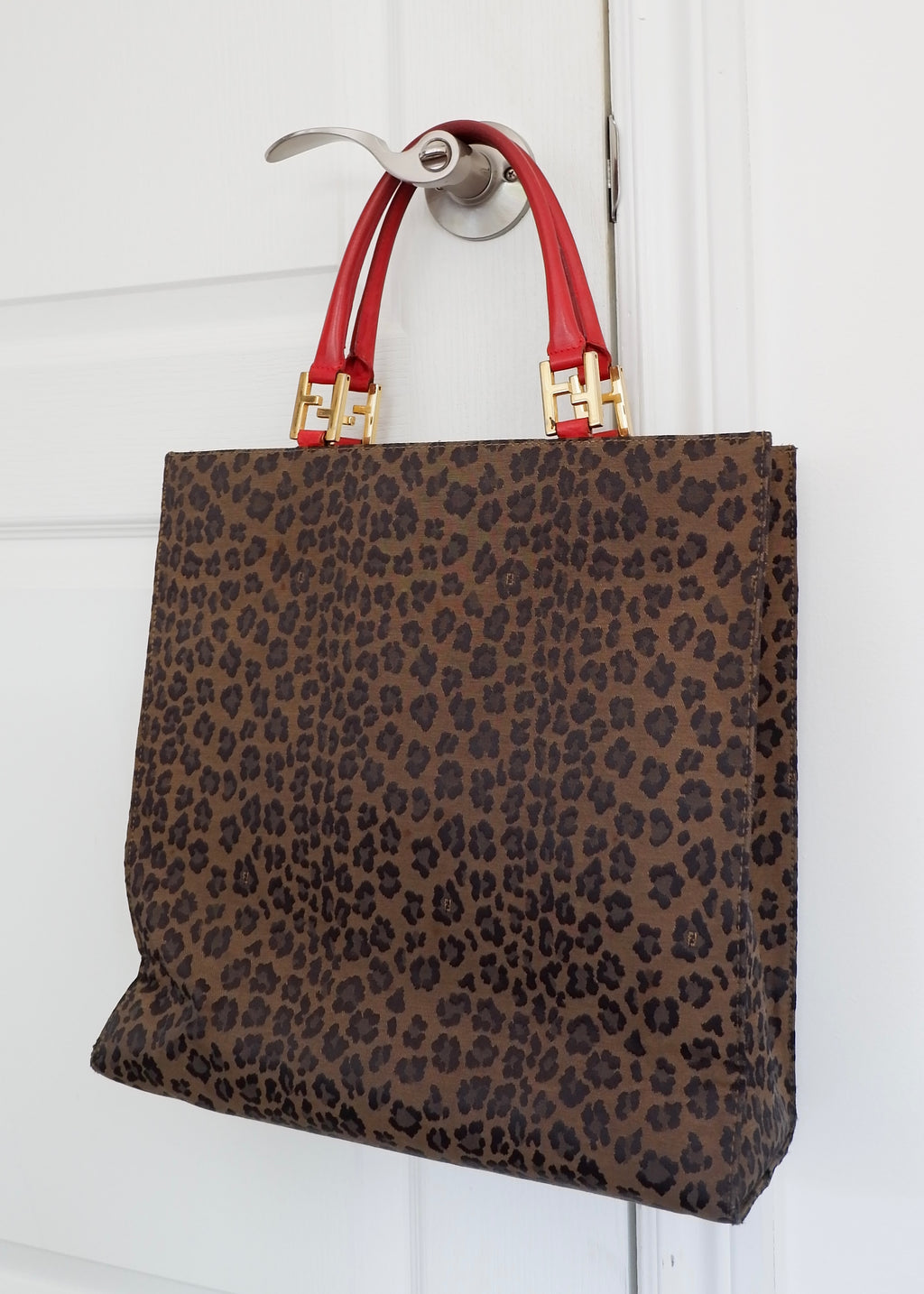 Authentic Preowned Vintage Fendi Animal Print Tote