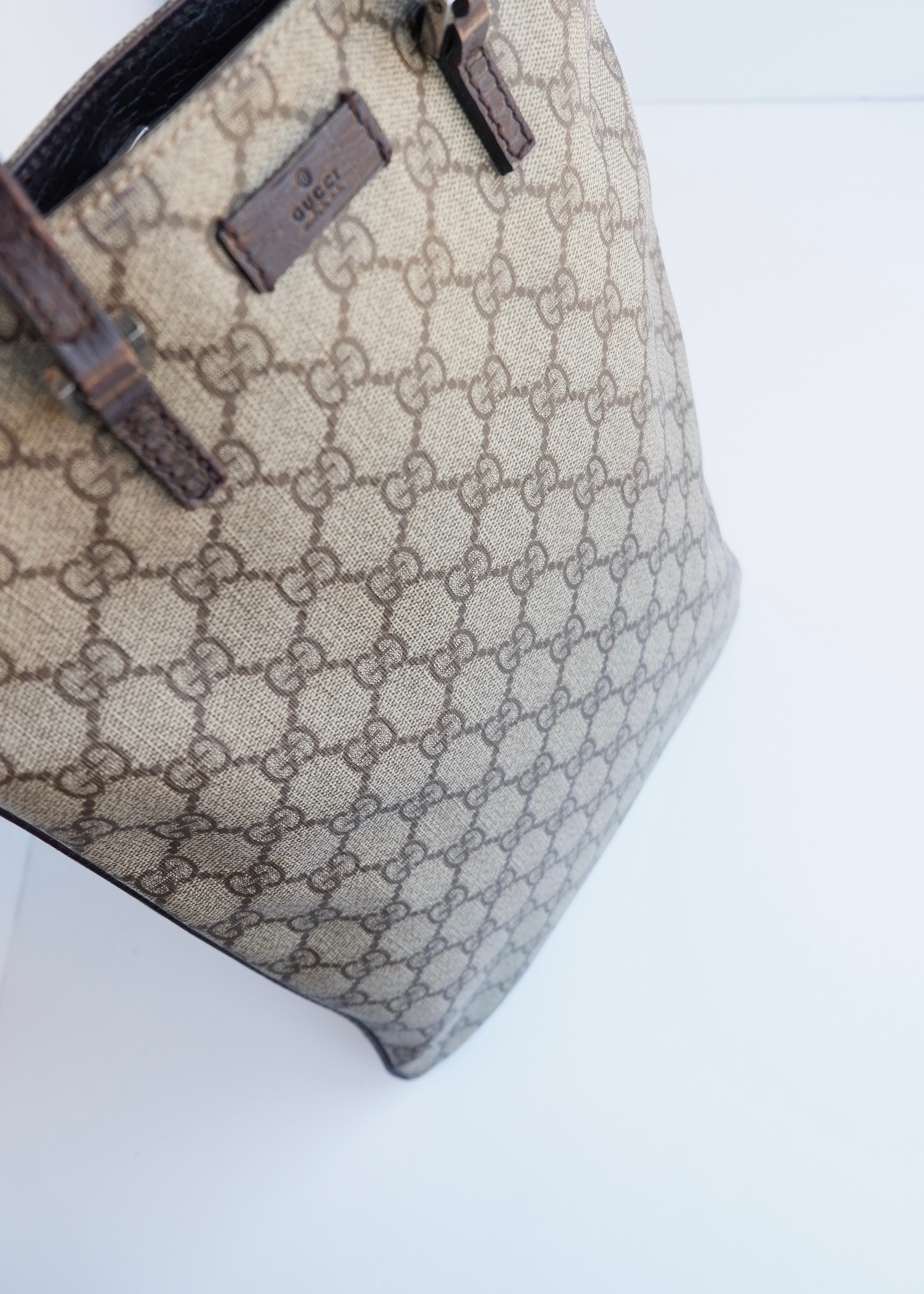 Authentic Preowned Gucci Brown GG Canvas Top Handle Handbag
