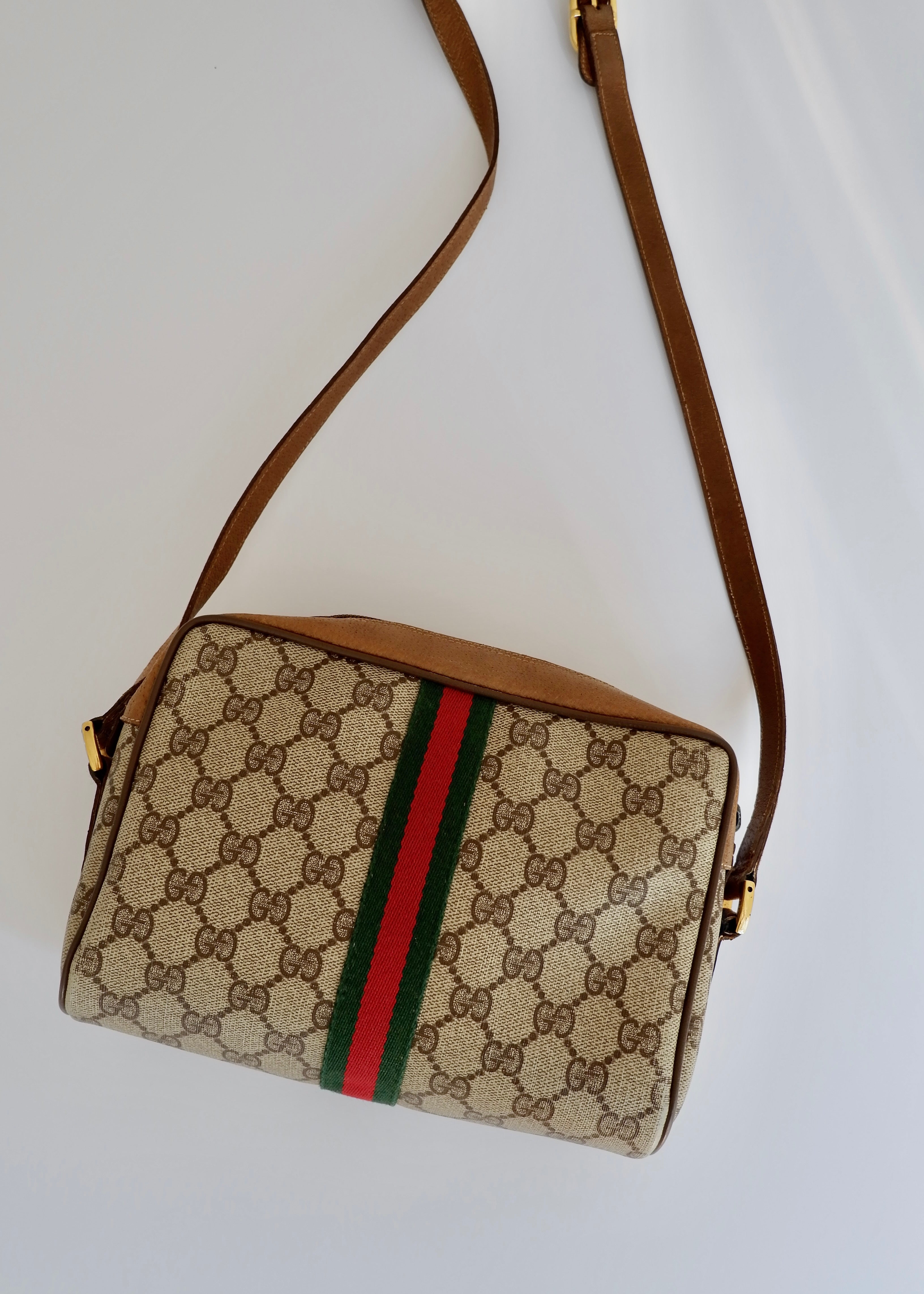 Authentic Preowned Gucci Anniversary Collection Brown Camera Bag