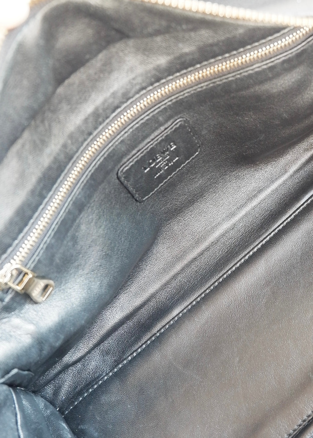 Sac Loewe Amazona authentique d'occasion en poulain noir/imprimé animal
