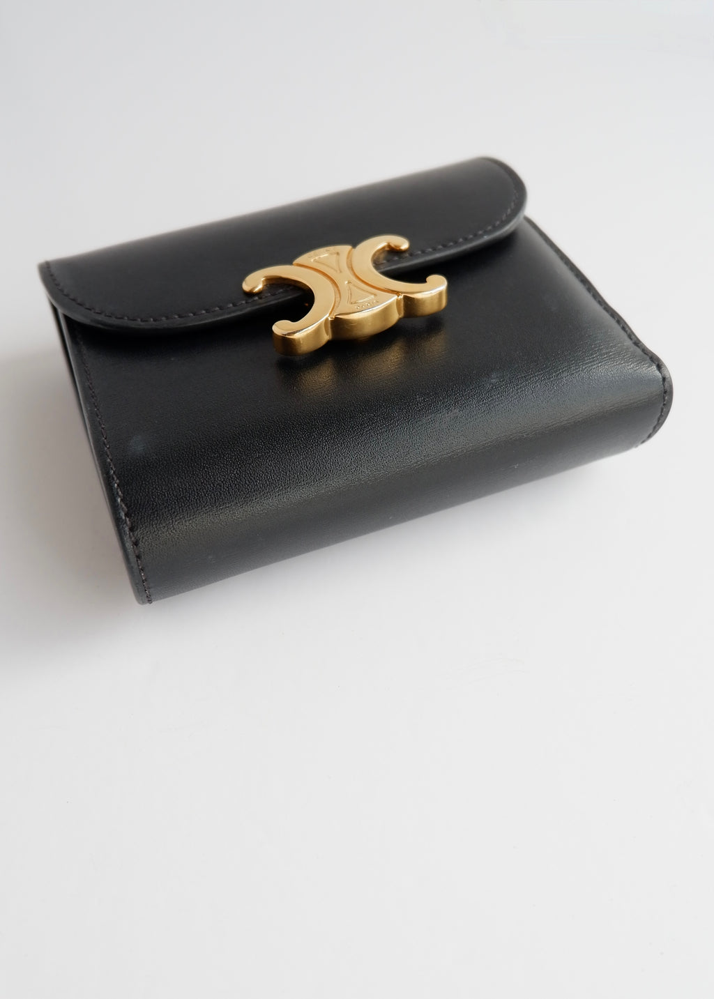 Portefeuille Celine Triomphe noir authentique d'occasion