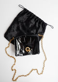 Authentic Preowned Vintage YSL (Yves Saint Laurent) Black Patent Leather Shoulder Bag GHW