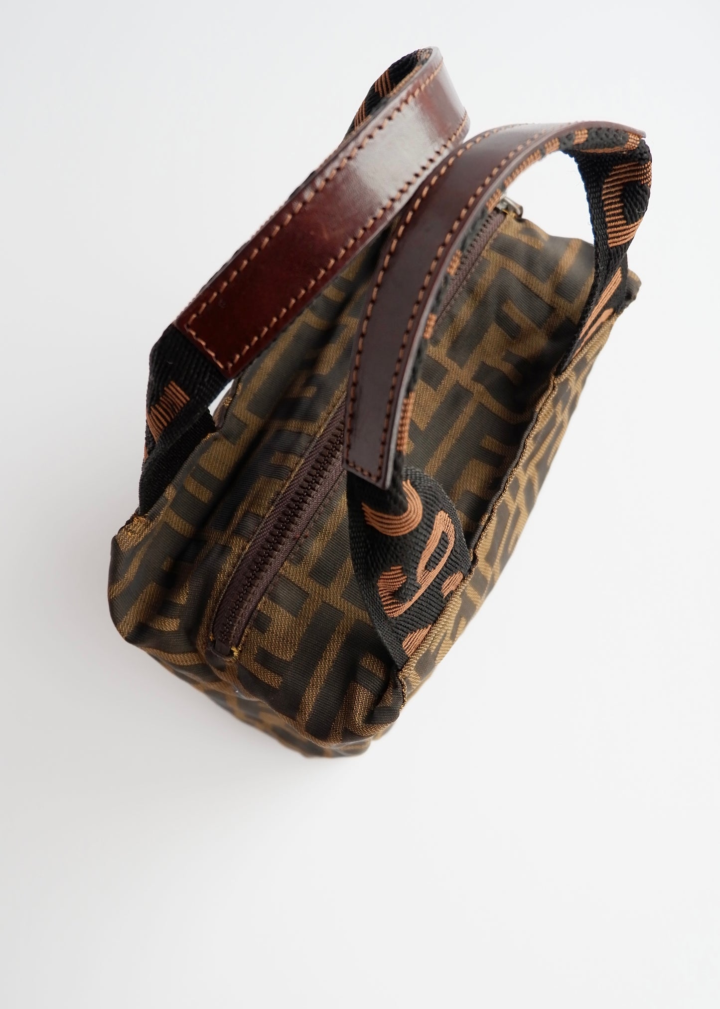 Authentic Preowned Vintage Fendi Brown Zucca Micro Handbag