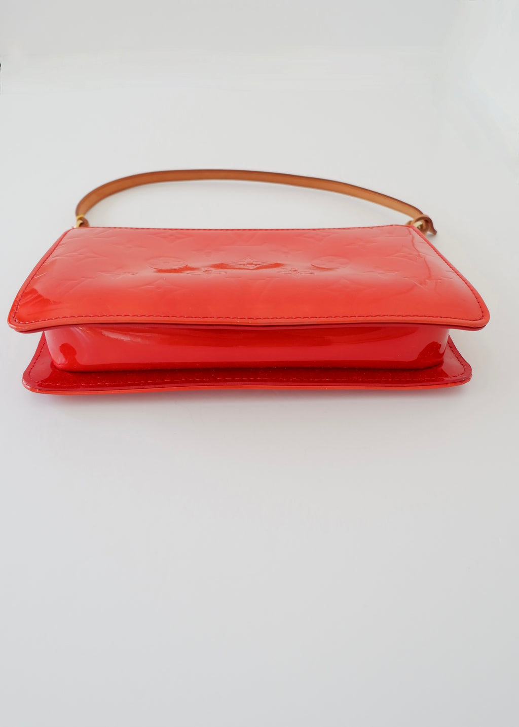 Authentic Preowned Louis Vuitton Red Vernis Lexington Pochette Shoulder Bag