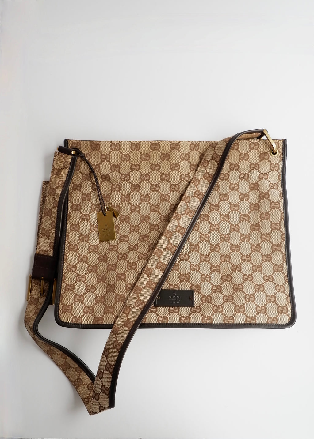 Authentic Preowned Gucci Brown GG Canvas Crossbody Bag