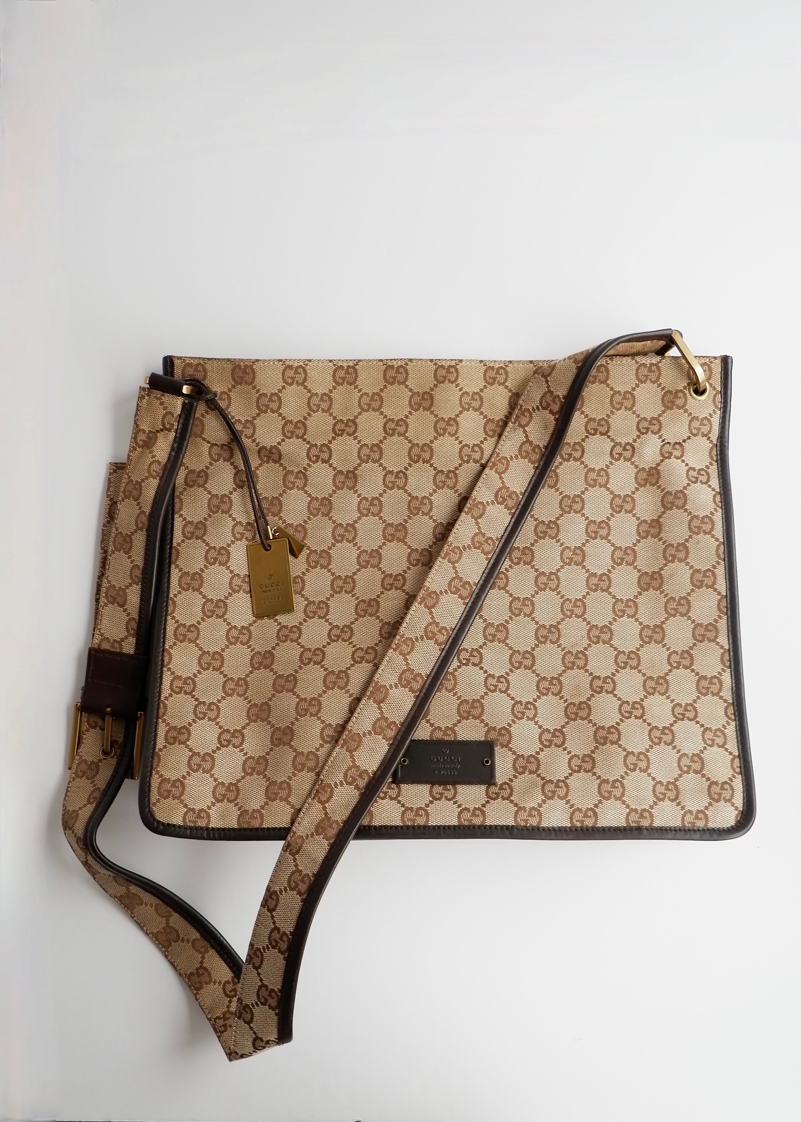 Authentic Preowned Gucci Brown GG Canvas Crossbody Bag
