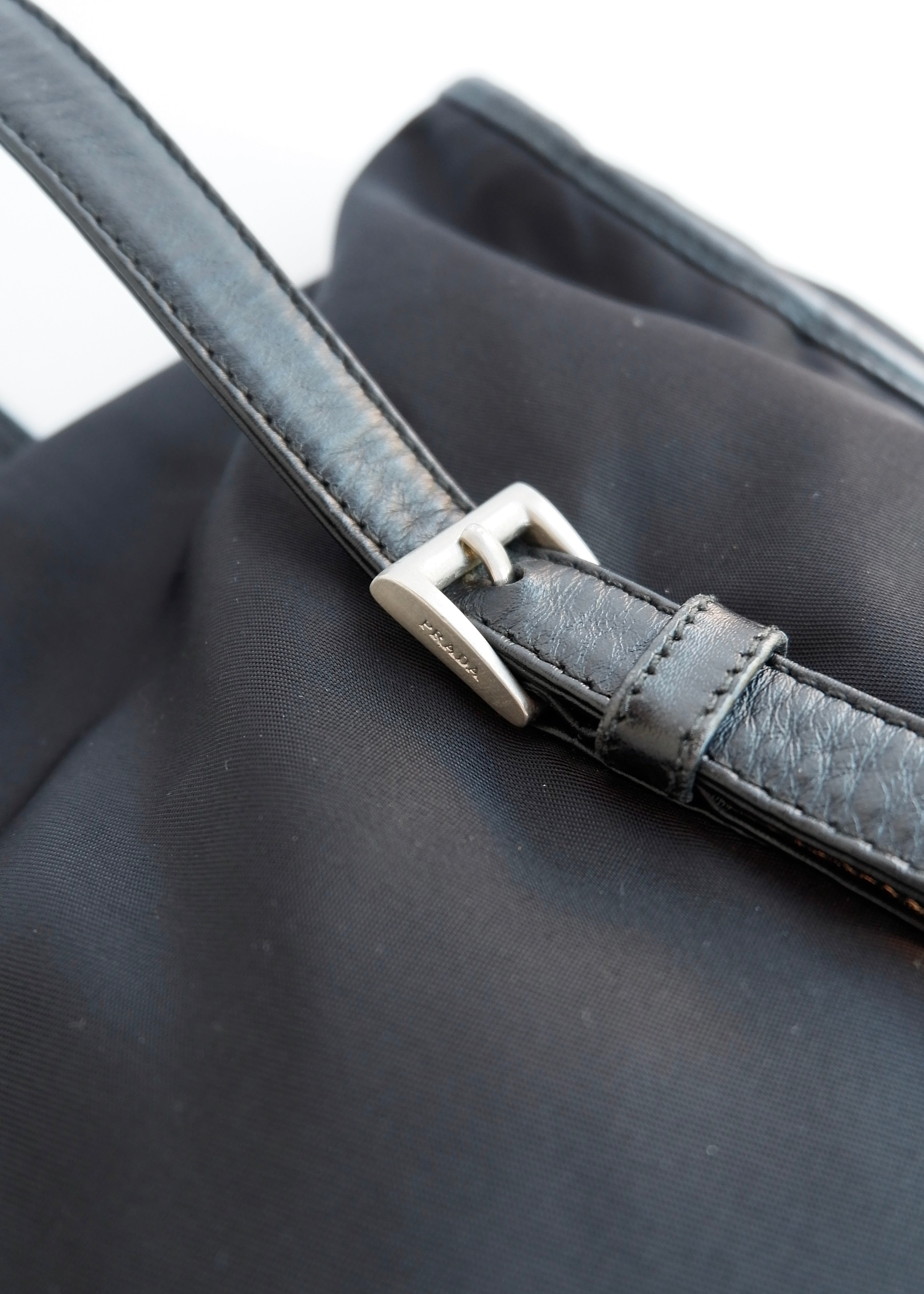 Authentic Preowned Prada Black Nylon/ Leather Tote Bag