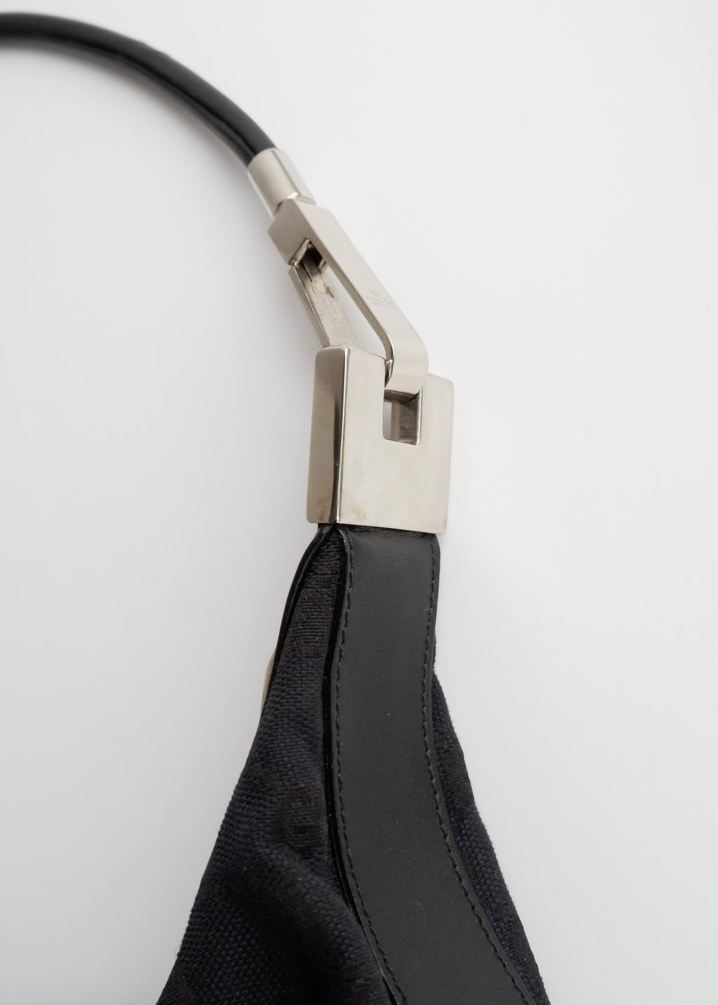 Authentic Preowned Gucci Black GG Canvas SHW Shoulder Bag