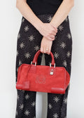 Sac Amazona Loewe en daim rouge d'occasion authentique