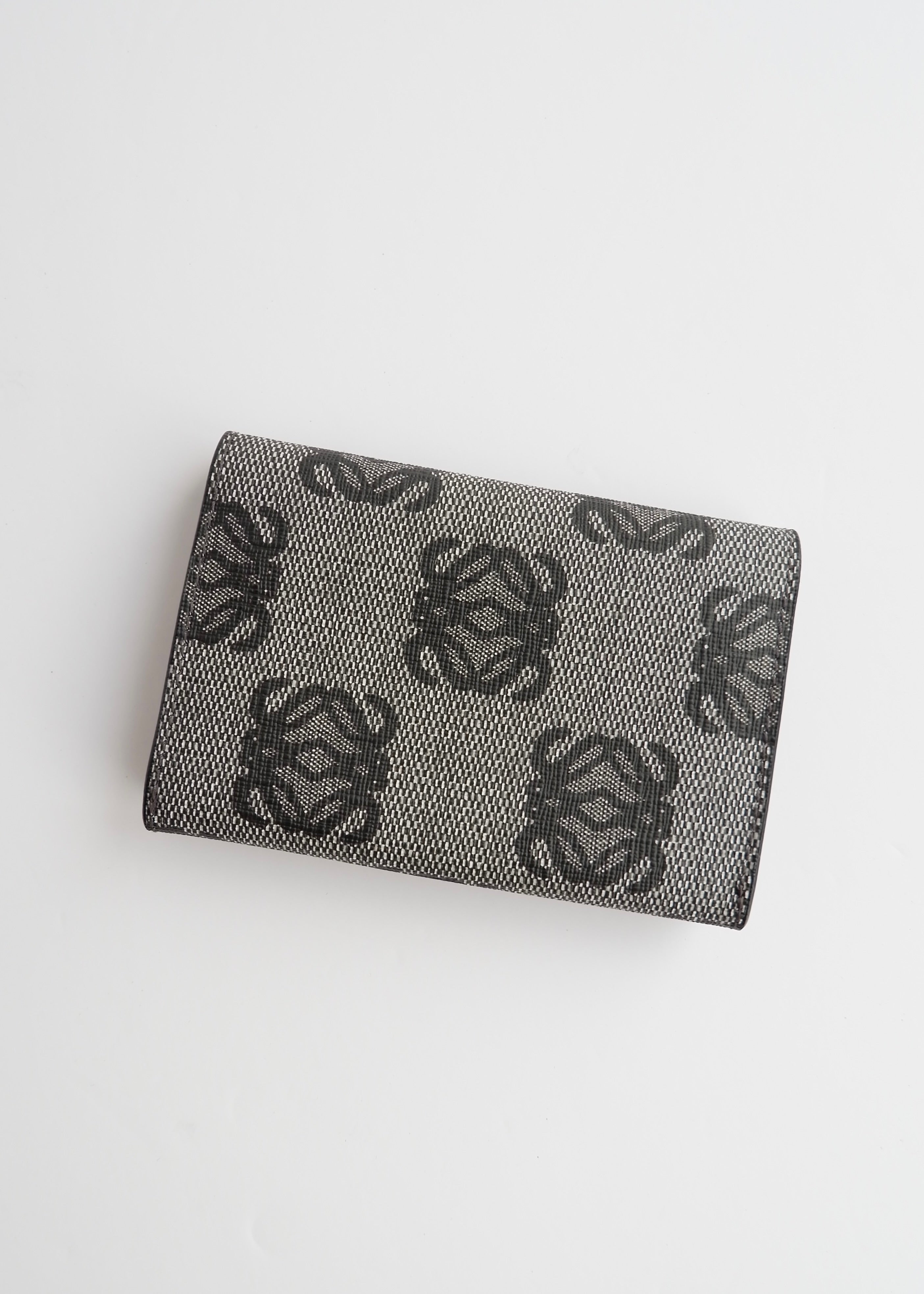 Authentic Preowned Loewe Navy Coated Canvas Anagram Logo Card Holder