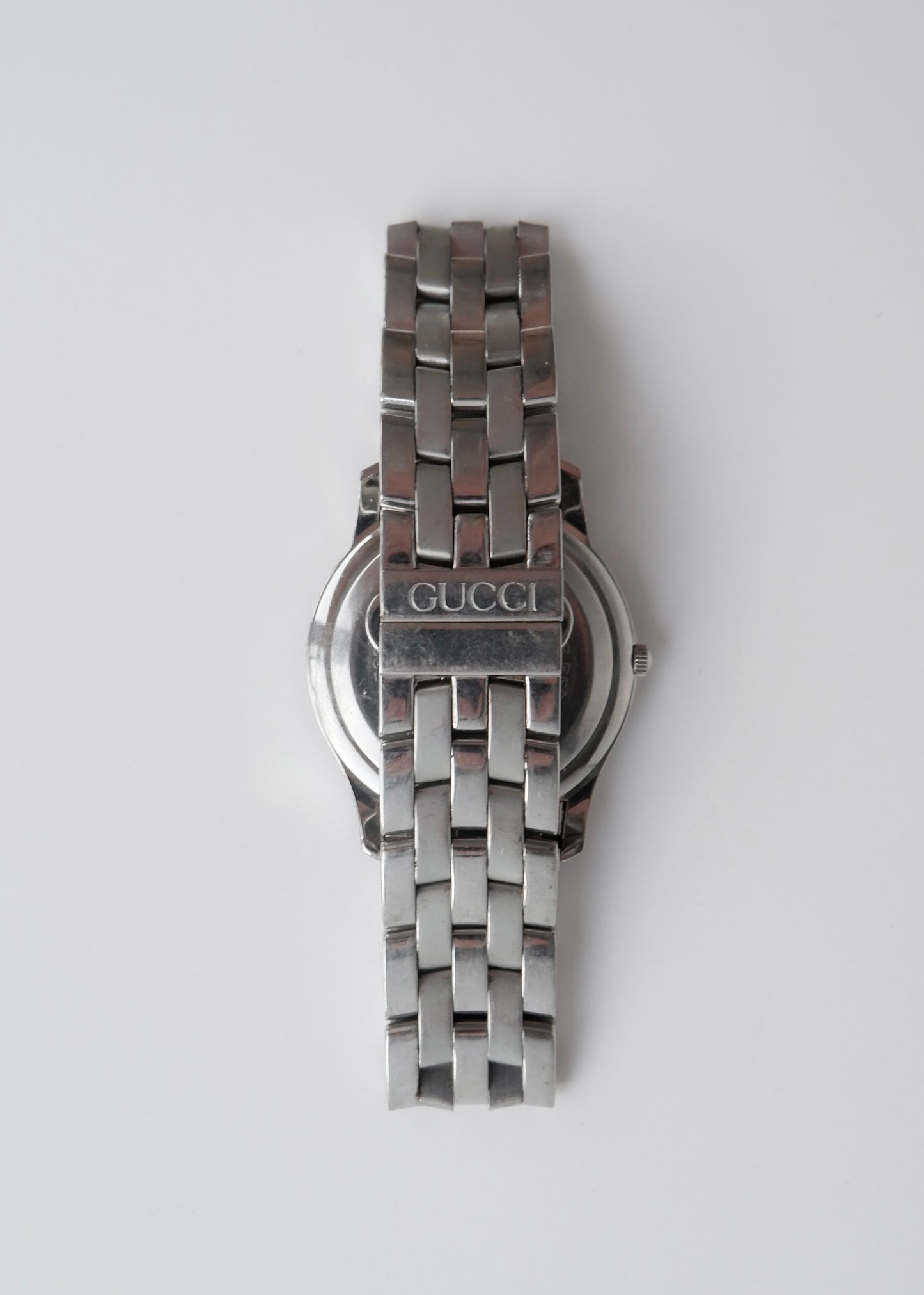 Authentic Preowned Gucci Silver/ White Face Watch