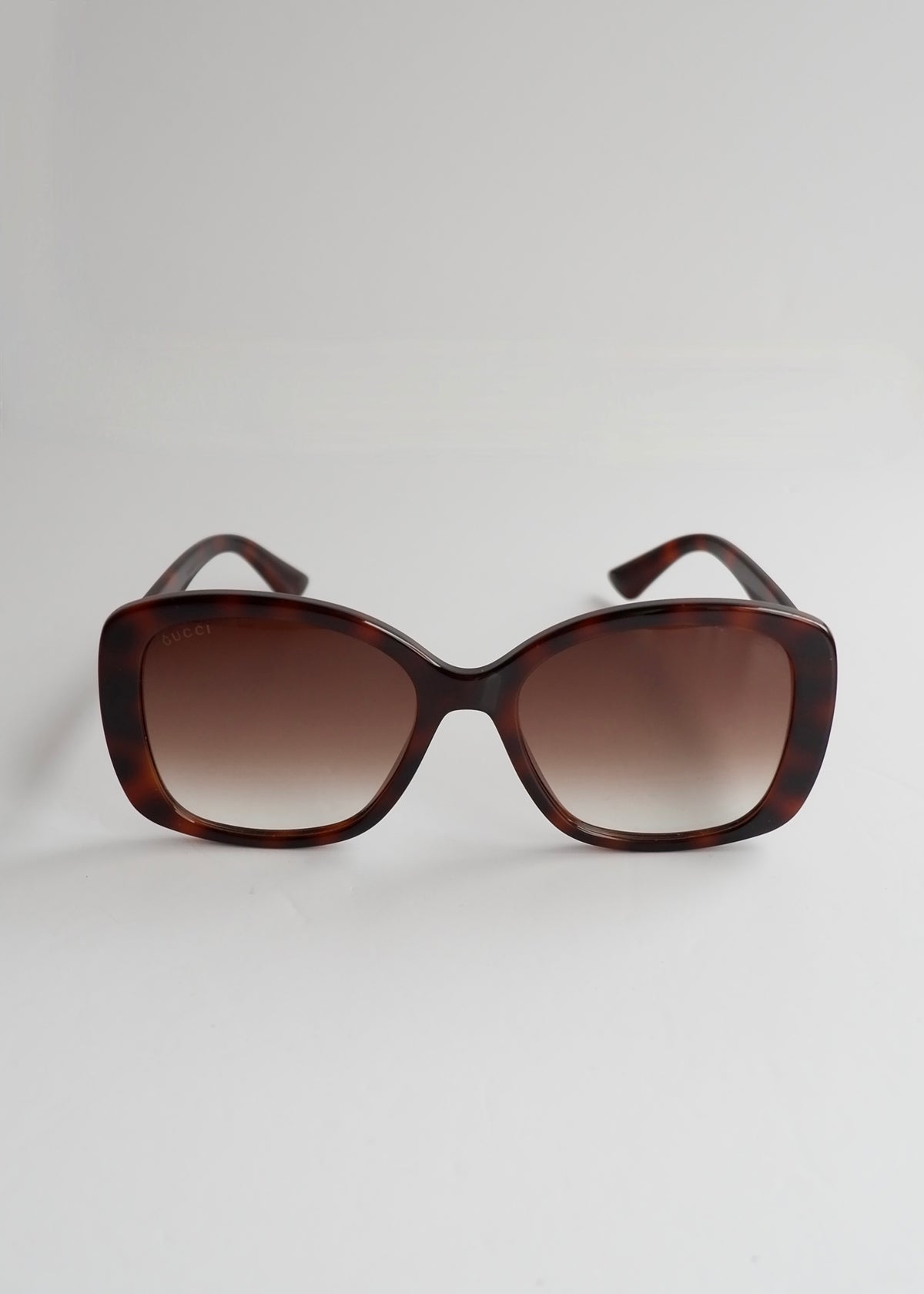 Preowned Gucci GG Logo Brown Oversized Sunglasses