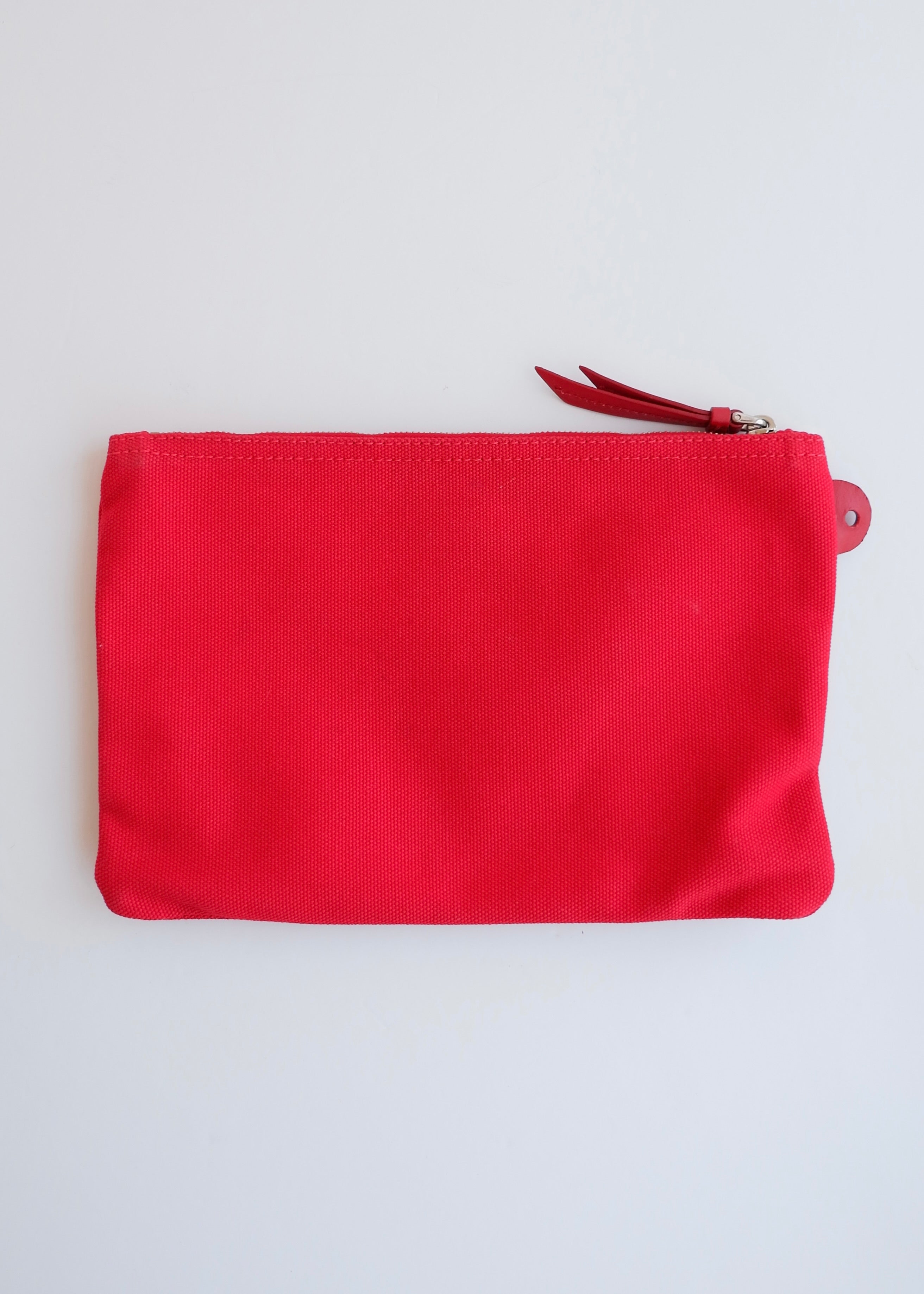 Authentic Preowned Prada Red Canvas/ Transparent Tote Bag