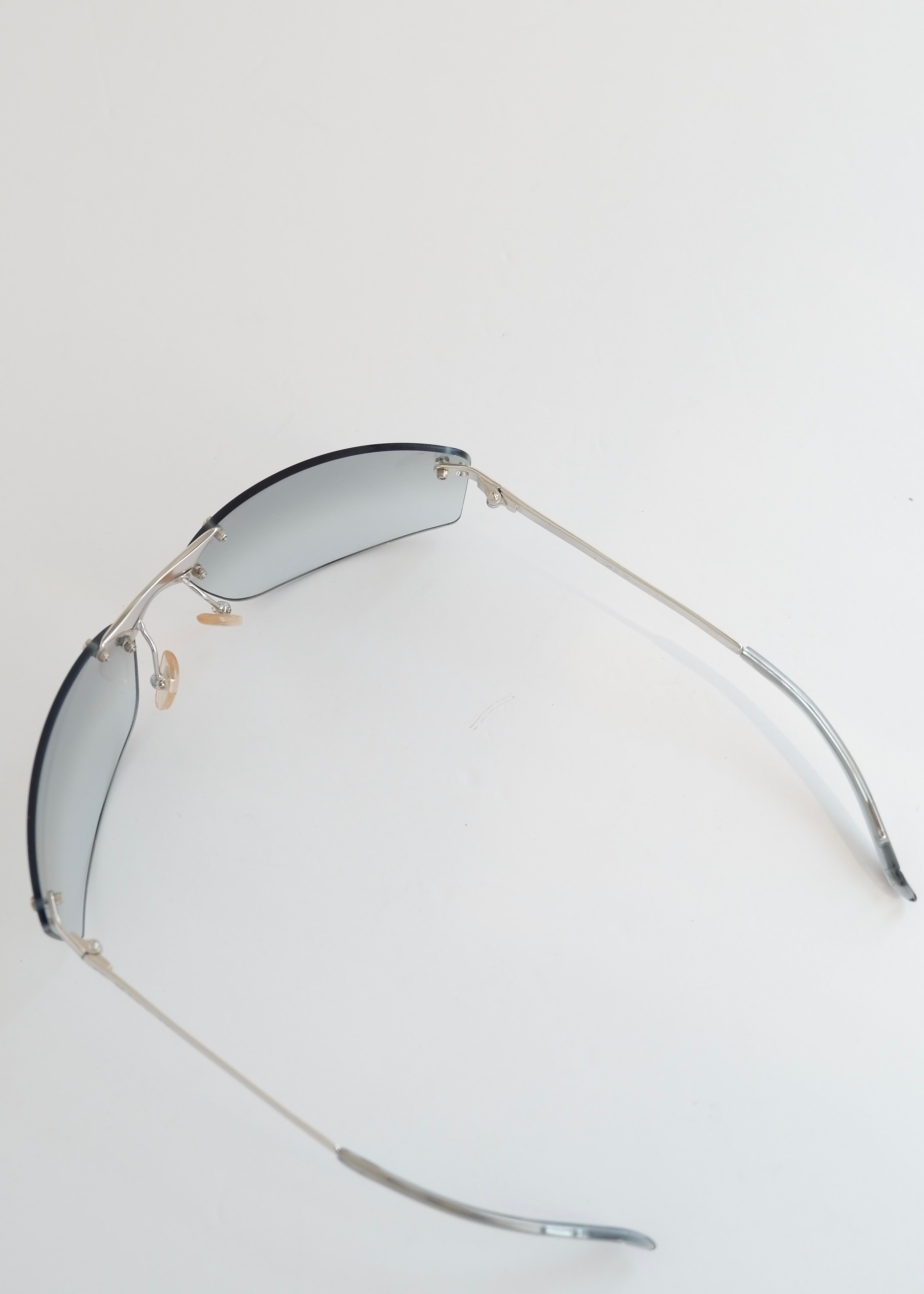 Authentiques Lunettes de Soleil Dior Étoile à Monture Carrée Argentée d'Occasion