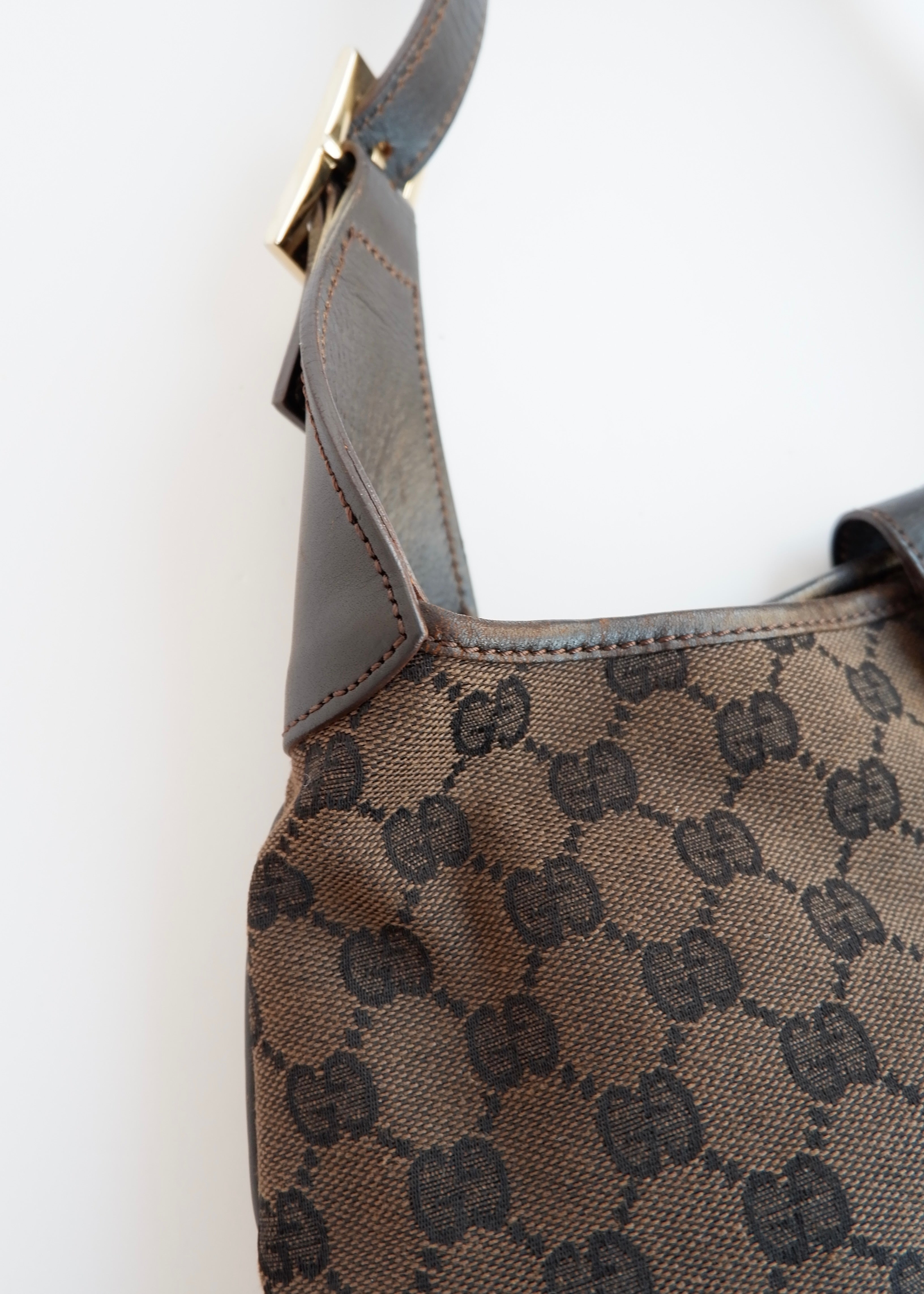 Authentic Preowned Gucci Brown GG Canvas Jackie Bag