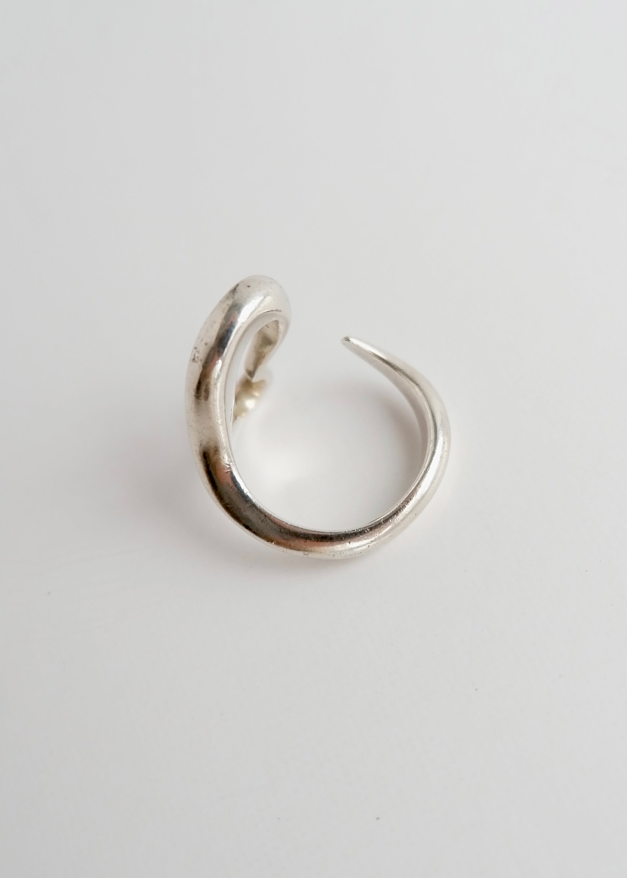 Authentic Preowned Tiffany &Co. Open Heart Silver Ring