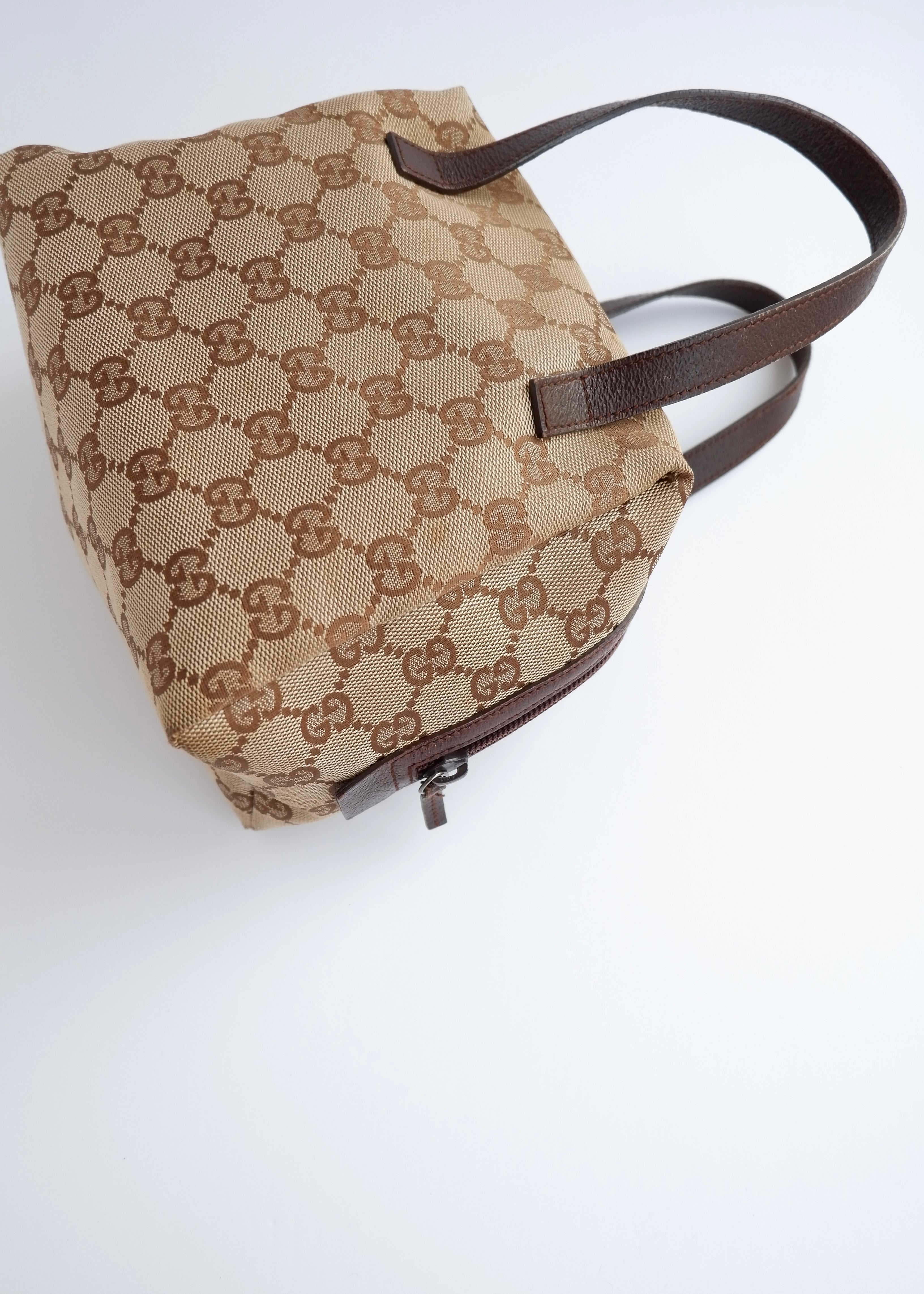 Authentic Preowned Gucci Brown GG Canvas Tofu Handbag